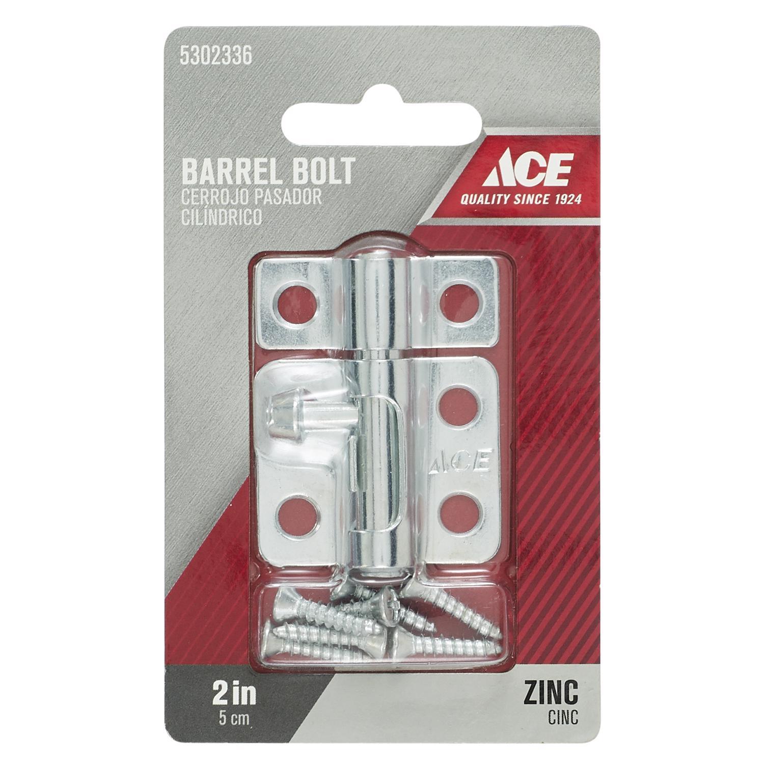 Ace 0.62 in. L Zinc Barrel Bolt 1 pk