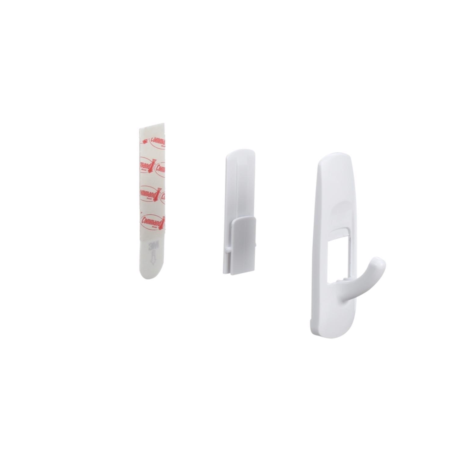 3M Command Small Plastic Hook 2.37 in. L 6 pk