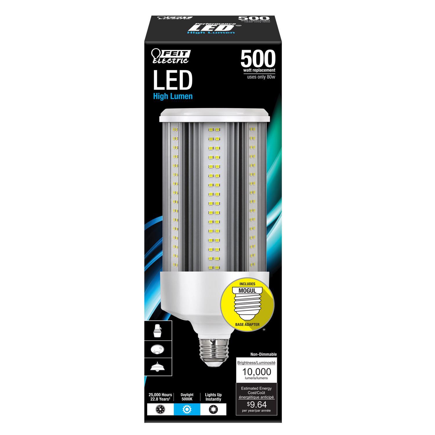 Feit Corn Cob E26 (Medium) LED Bulb Daylight 500 Watt Equivalence 1 pk