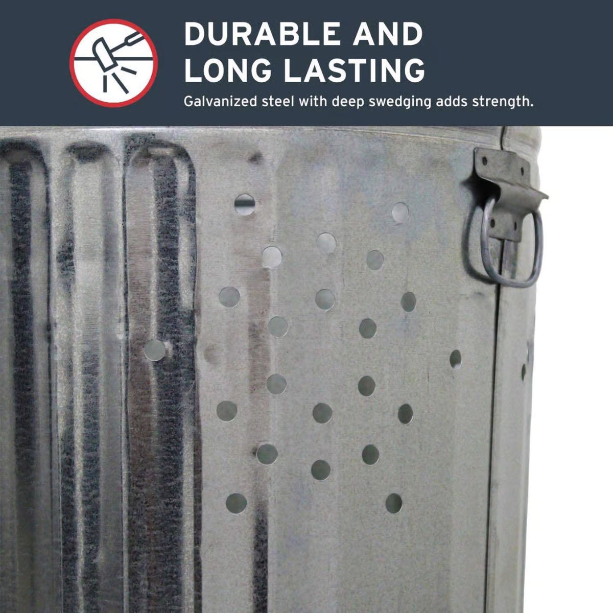 Behrens 20 gal. Galvanized Steel Composter/Rubbish Burner Animal Proof/Animal Resistan Lid