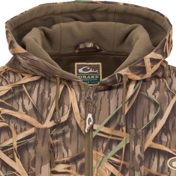 Drake MST Waterproof Full Zip Shadow Grass Hoodie M