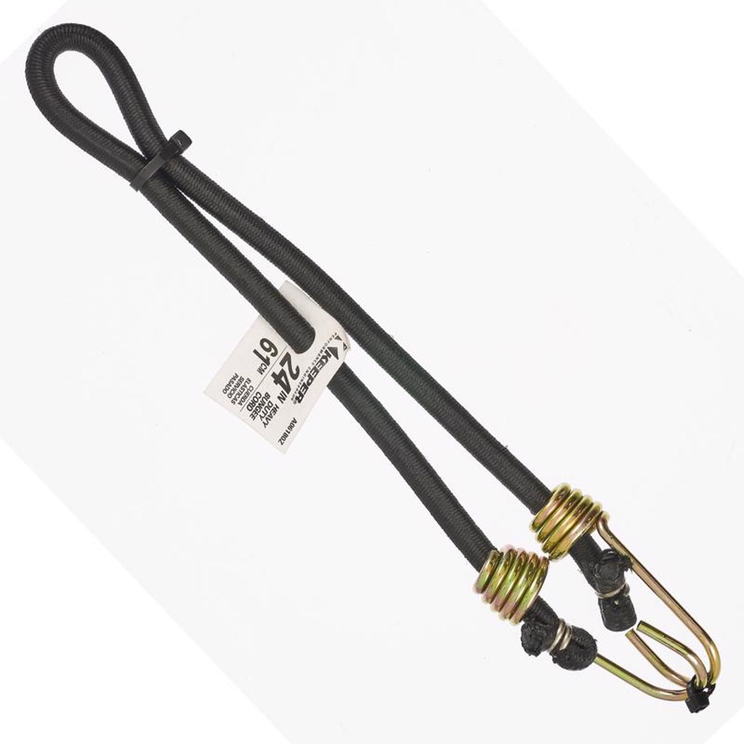 Keeper Black Bungee Cord 24 in. L X 0.374 in. 1 pk