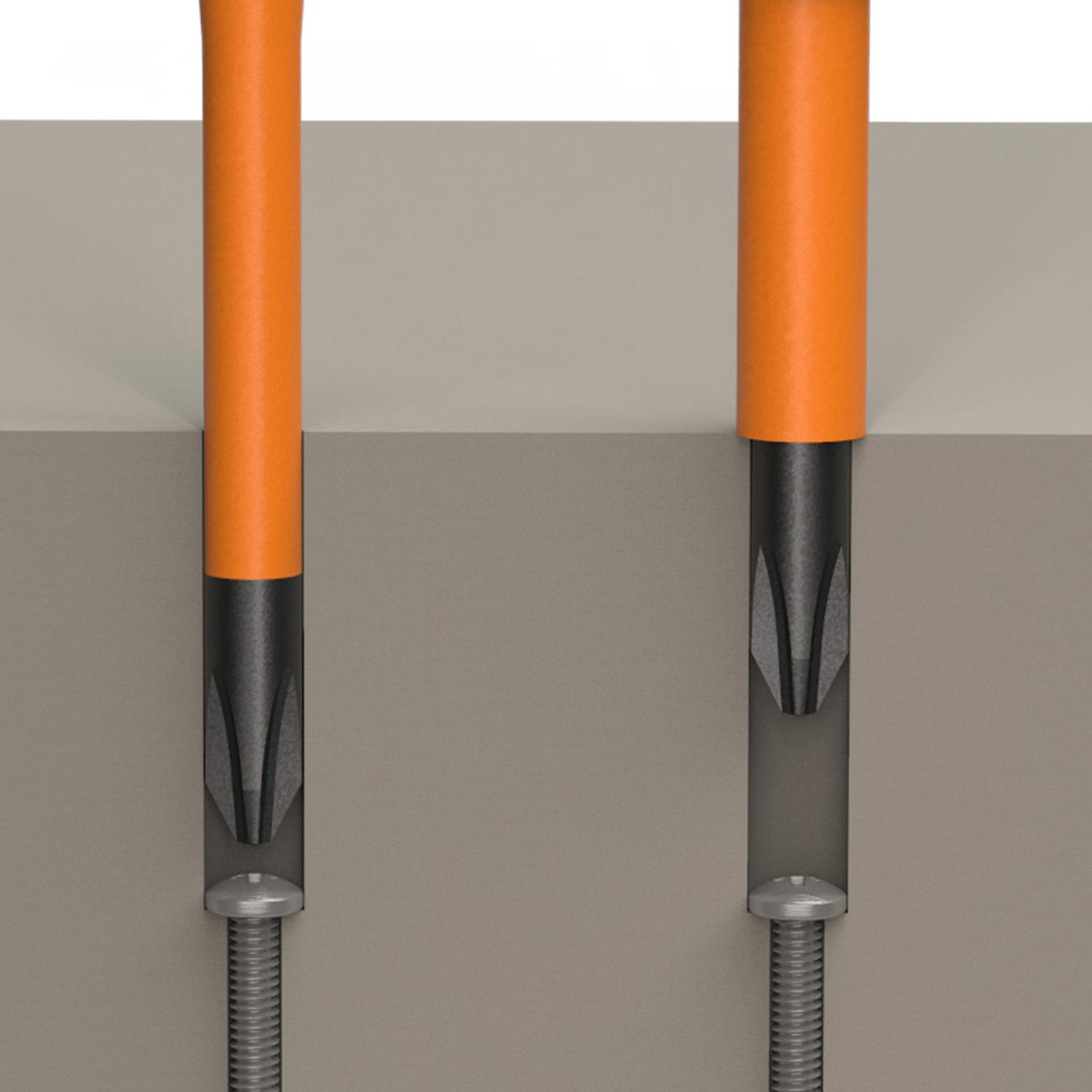 Klein Tools Phillips Bits: #2; Slotted Bits: 1/4" ; 2-in-1 Insulated Flip-Blade 8.2 in. 2 pc
