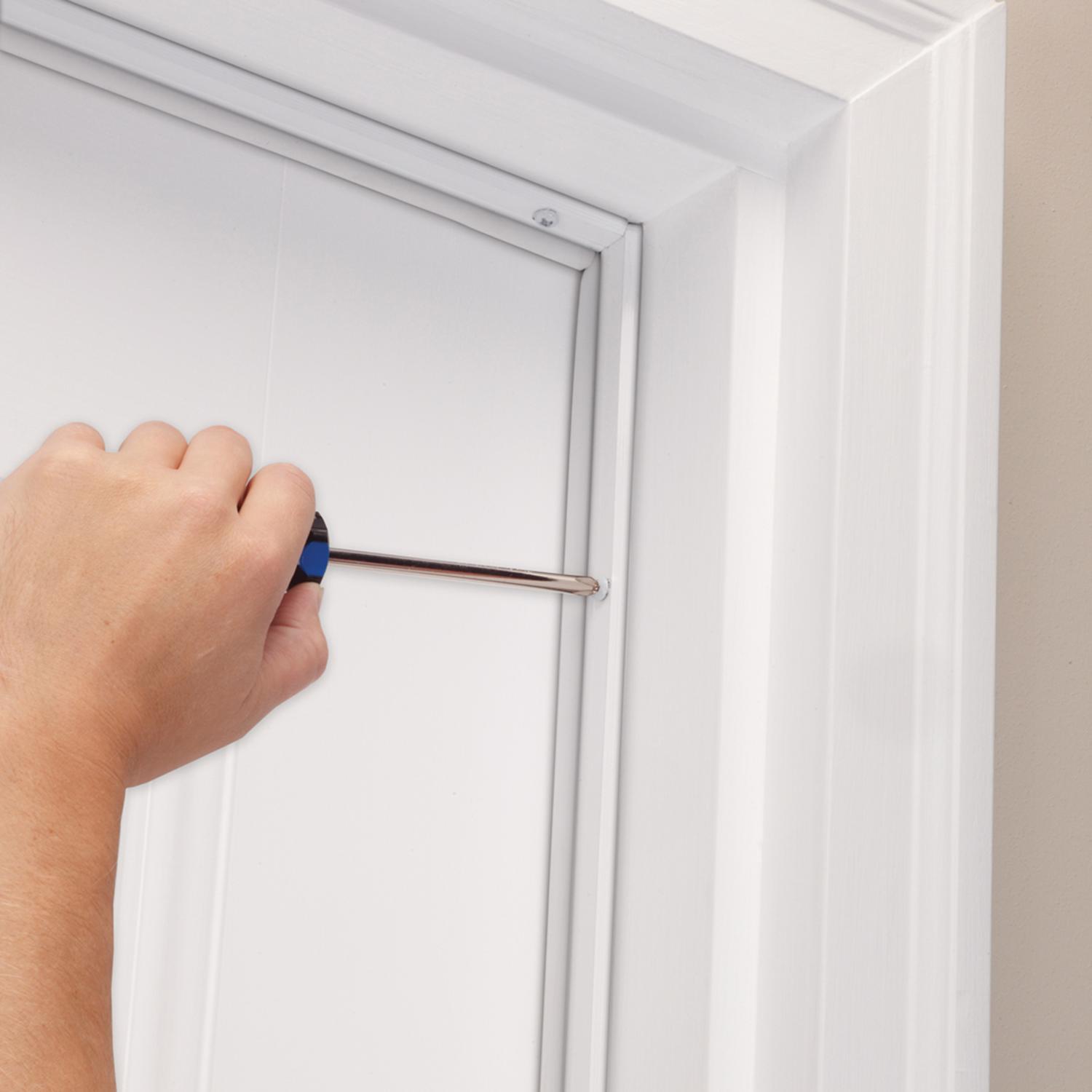 M-D Building Products White Aluminum/Vinyl Weatherstrip Set For Door Jambs 36 in. L X 1 in.