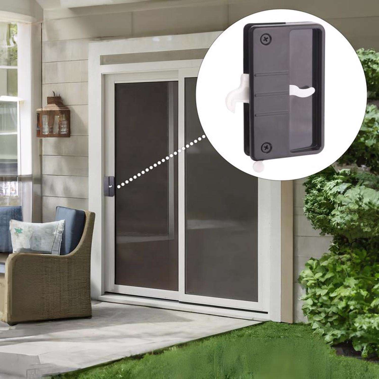 Ace Black Plastic Sliding Door Latch 1 pc
