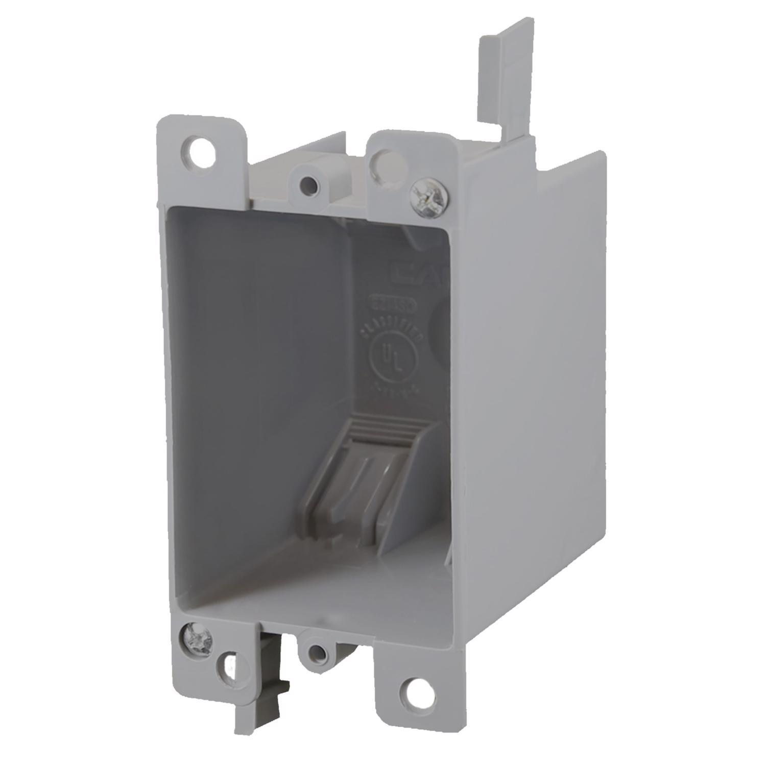 Cantex EZ Box Old Work 14 cu in Rectangle PVC 1 gang Outlet Box Gray