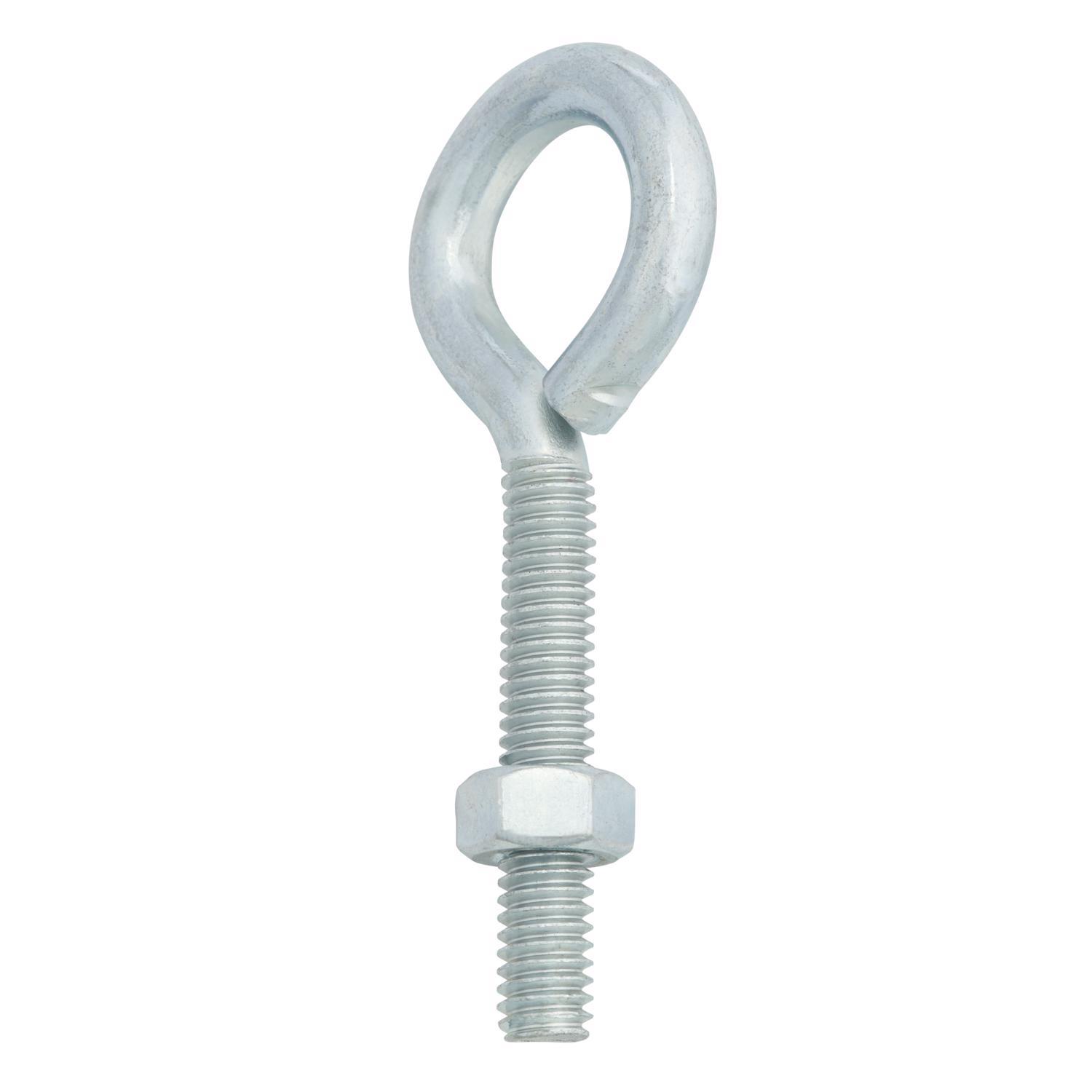 Hampton 5/16 in. X 3-1/4 in. L Zinc-Plated Steel Eyebolt Nut Included