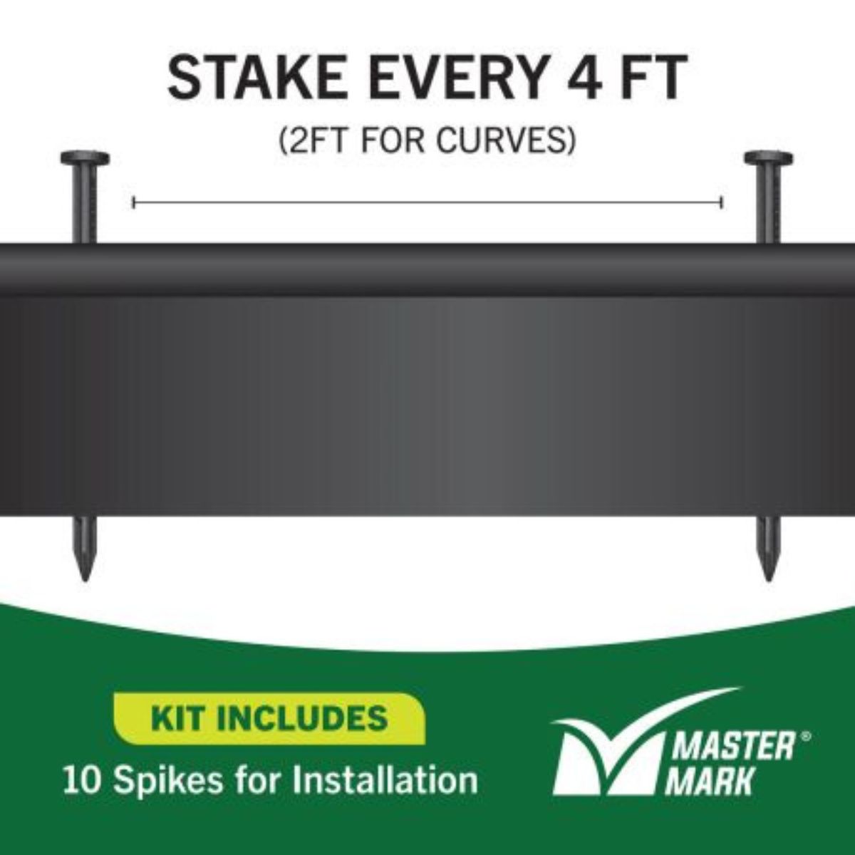 Master Mark Professional Landscape Edging with YardPack Black 5 in. x 20 ft.