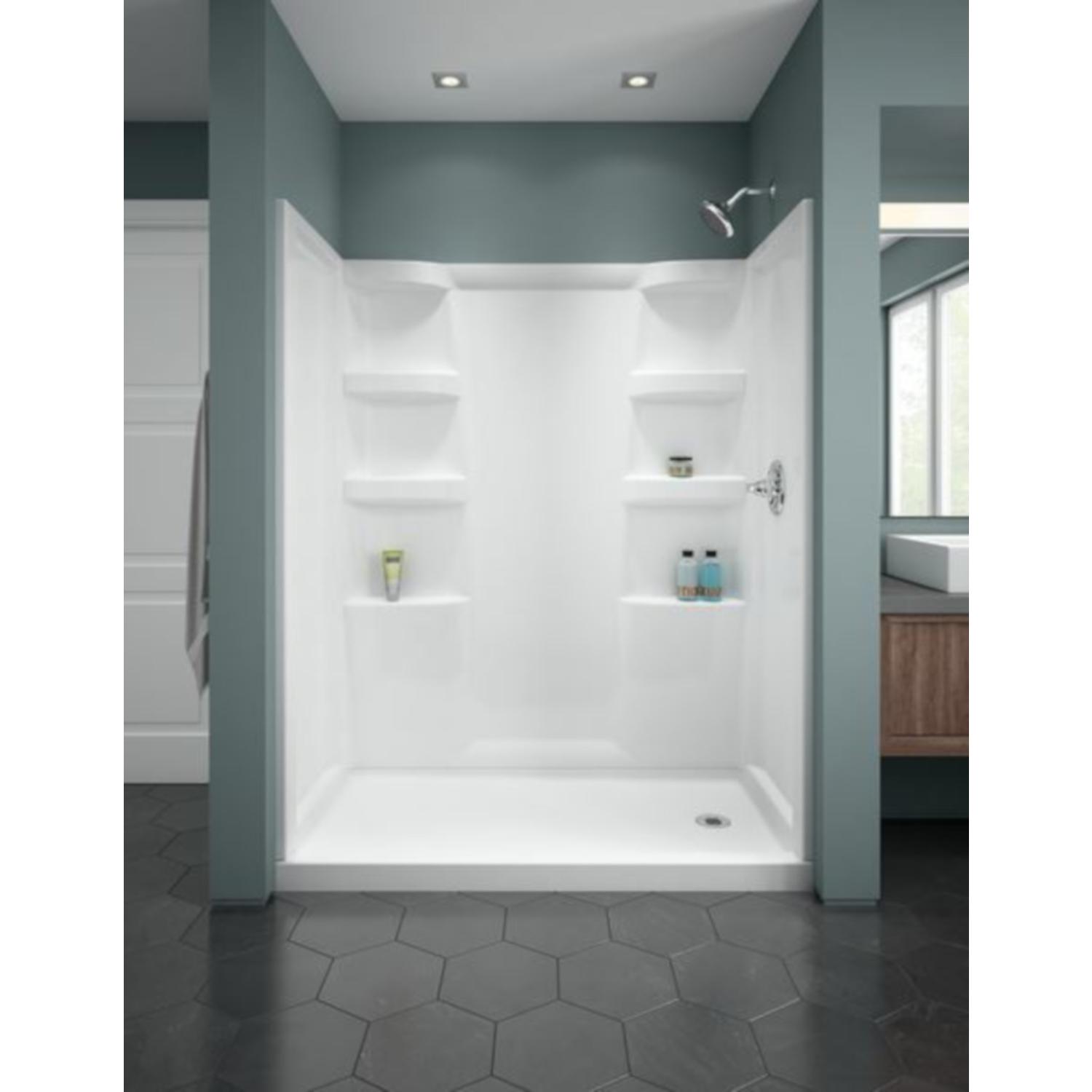 Delta Hycroft 4.5 in. H X 32 in. W X 60 in. L White Shower Base