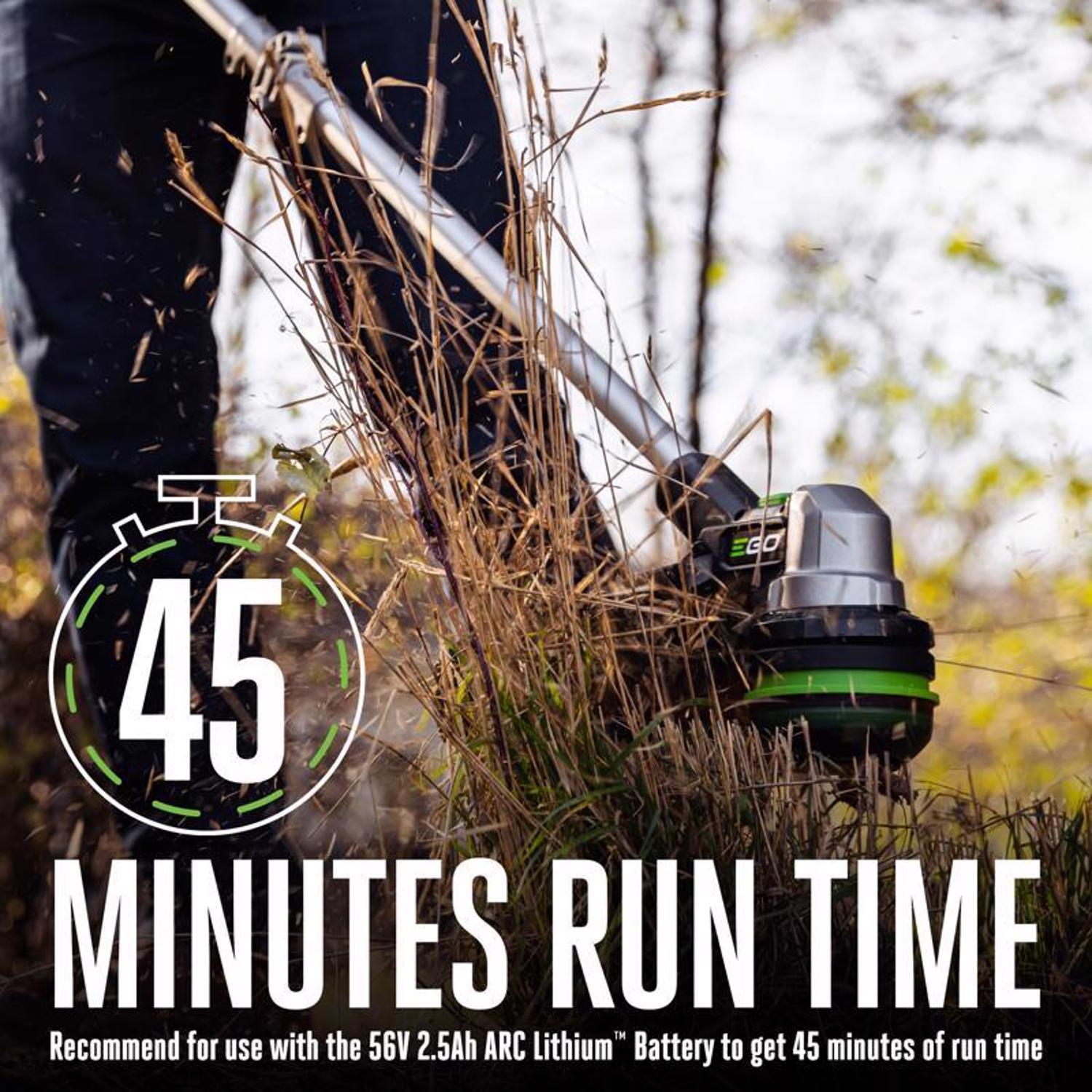 EGO Power+ Powerload ST1511T 15 in. 56 V Battery String Trimmer Kit (Battery & Charger) W/ TELESCOPIC SHAFT & 2.5 AH BATTERY