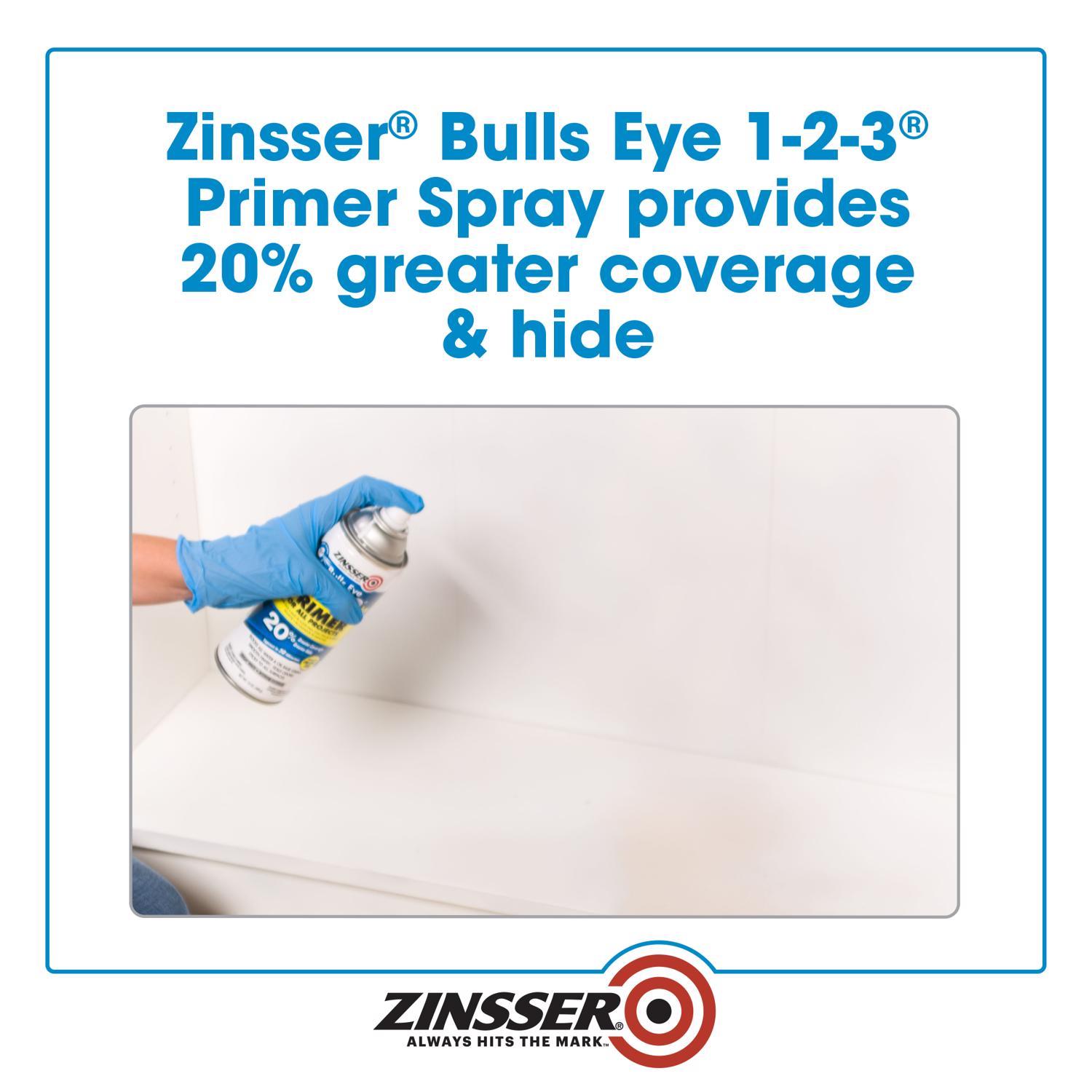 Zinsser Bulls Eye 123 Gray Water-Based Alkyd Primer 13 oz