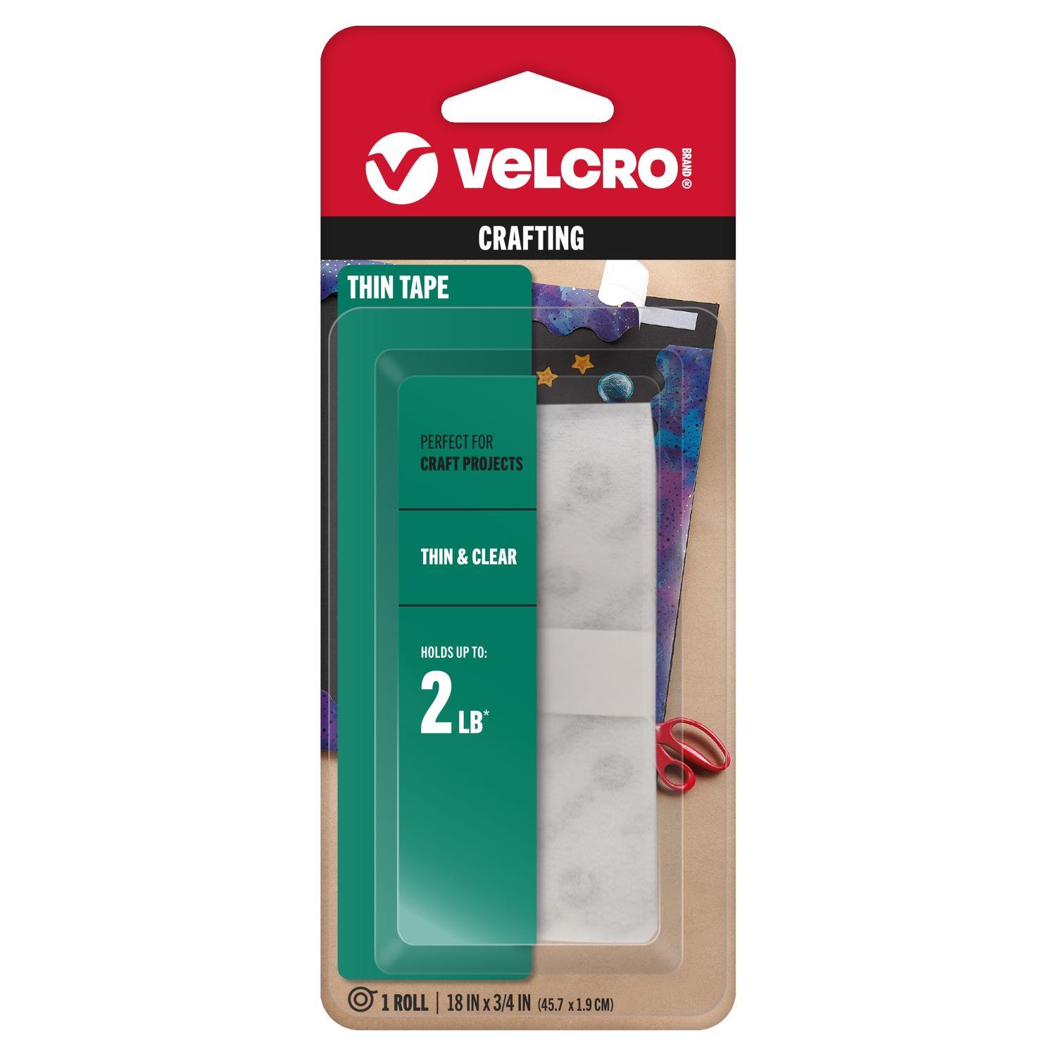 VELCRO Brand Thin Clear Medium Nylon Hook and Loop Fastener 18 in. L 1 pk