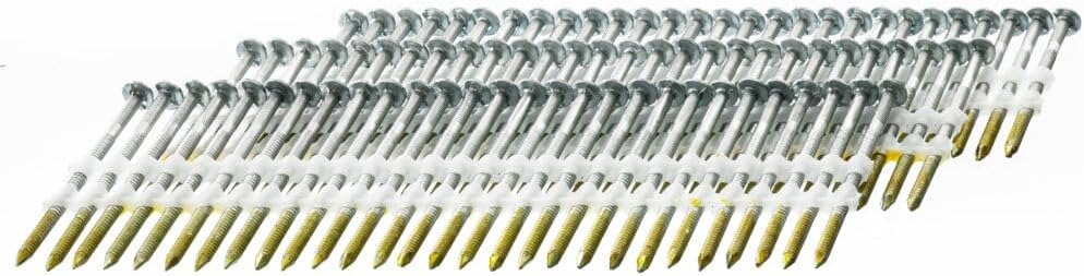 Senco Framing Nails | 21 Degree | 2-3/8 in. x .113 | Ring Shank | Plastic Collated Nail | Bright Finish