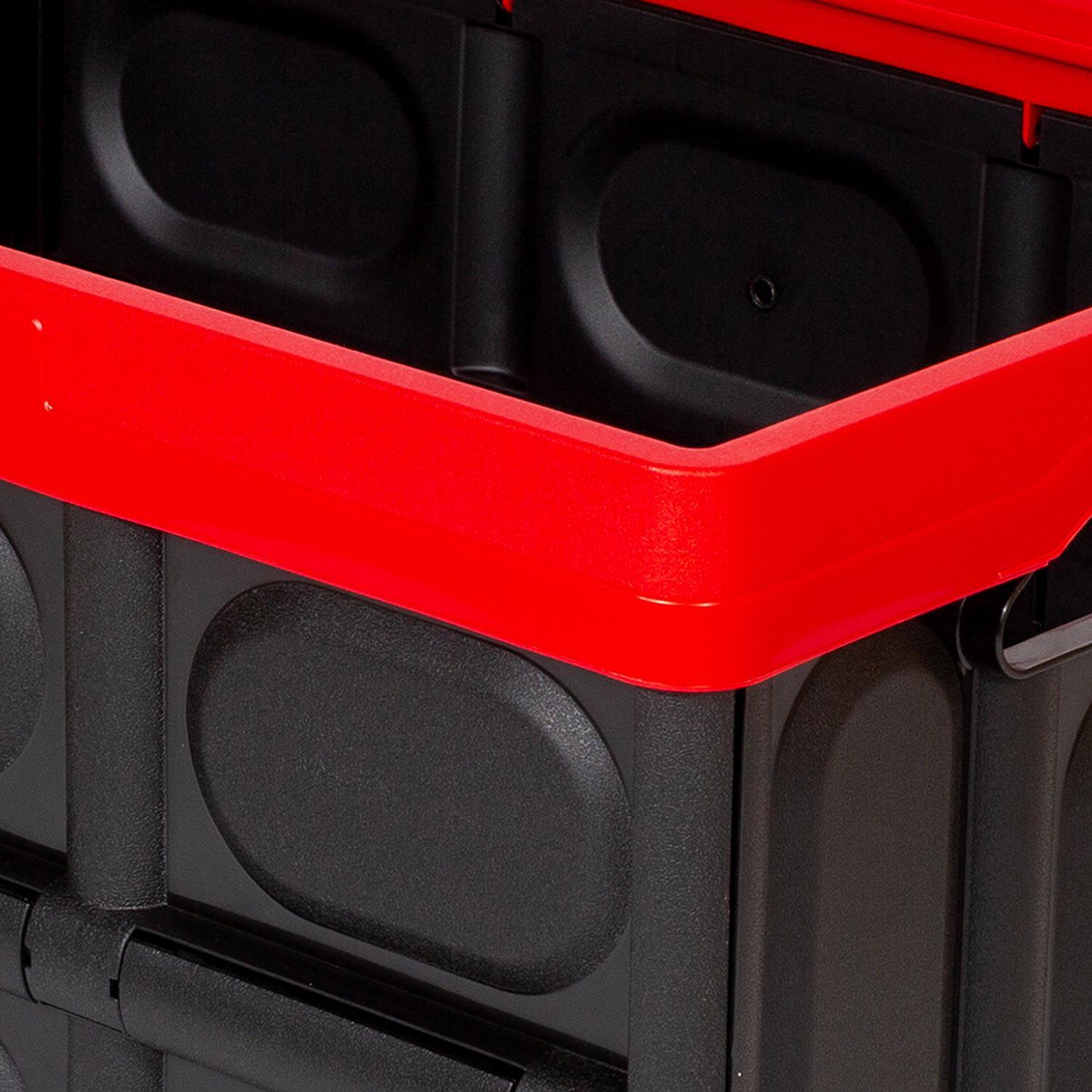 Greenmade InstaCrate 12 gal Black/Red Folding Crate 11.7 in. H X 14.2 in. W X 21 in. D Stackable