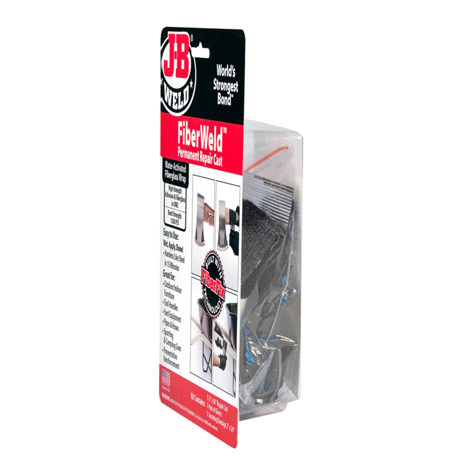 J-B Weld FiberWeld High Strength Epoxy Adhesive Black Permanent Fabric Adhesive 1 pc