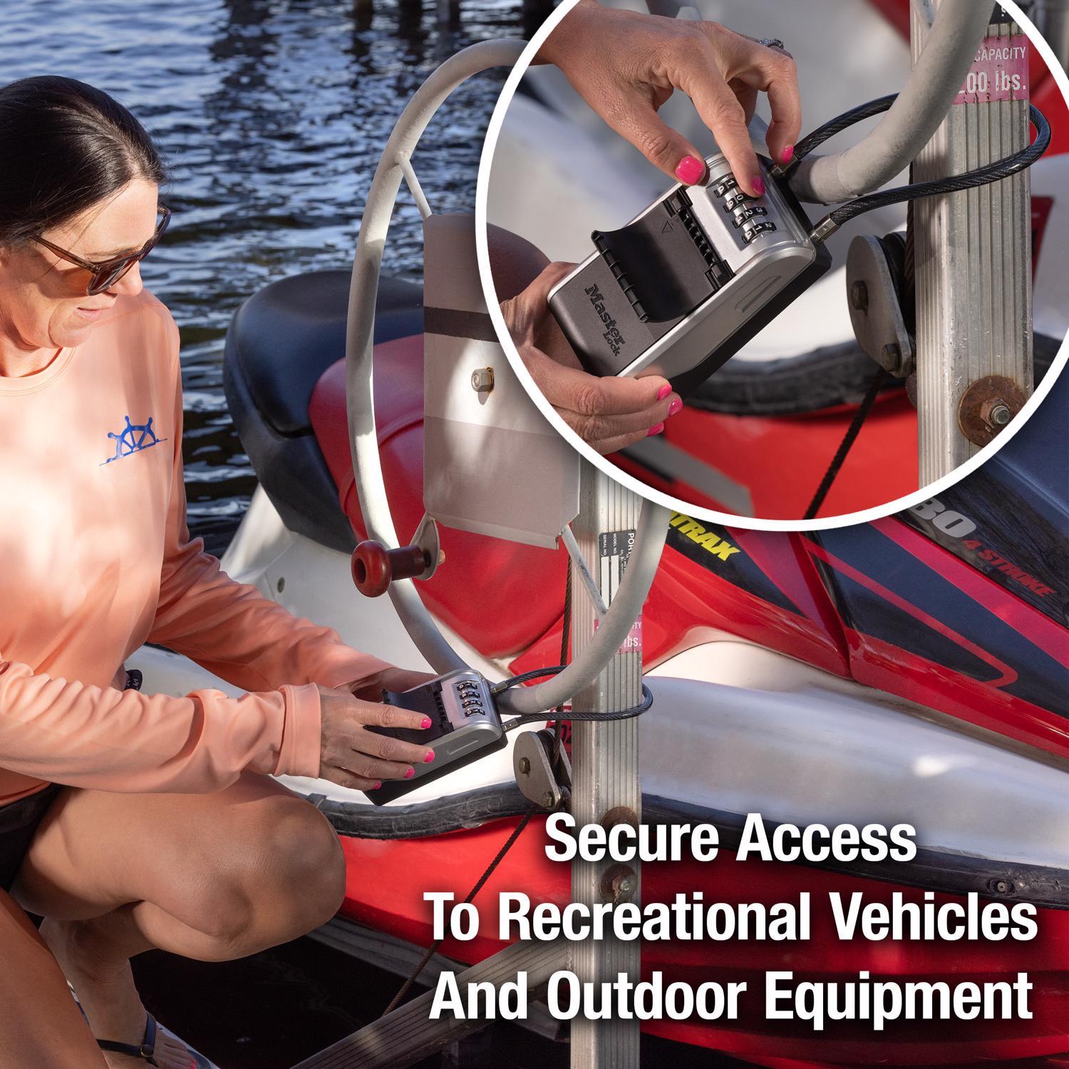 Master Lock 5.2 in. H X 3.4 in. W X 5.2 in. L Metal 4-Digit Combination Lock Box