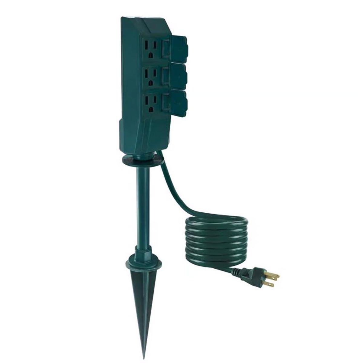 Ace 6 ft. L 3 outlets Yard Stake Power Strip Green
