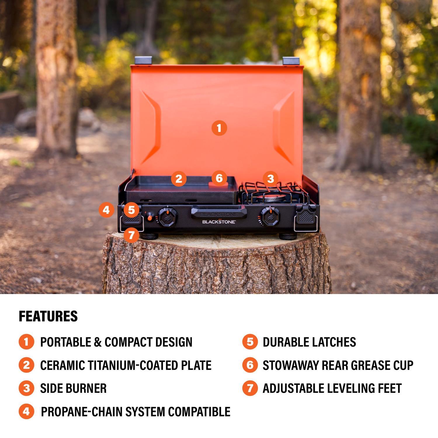 Blackstone 2 Burner Liquid Propane Tabletop Outdoor Griddle Black