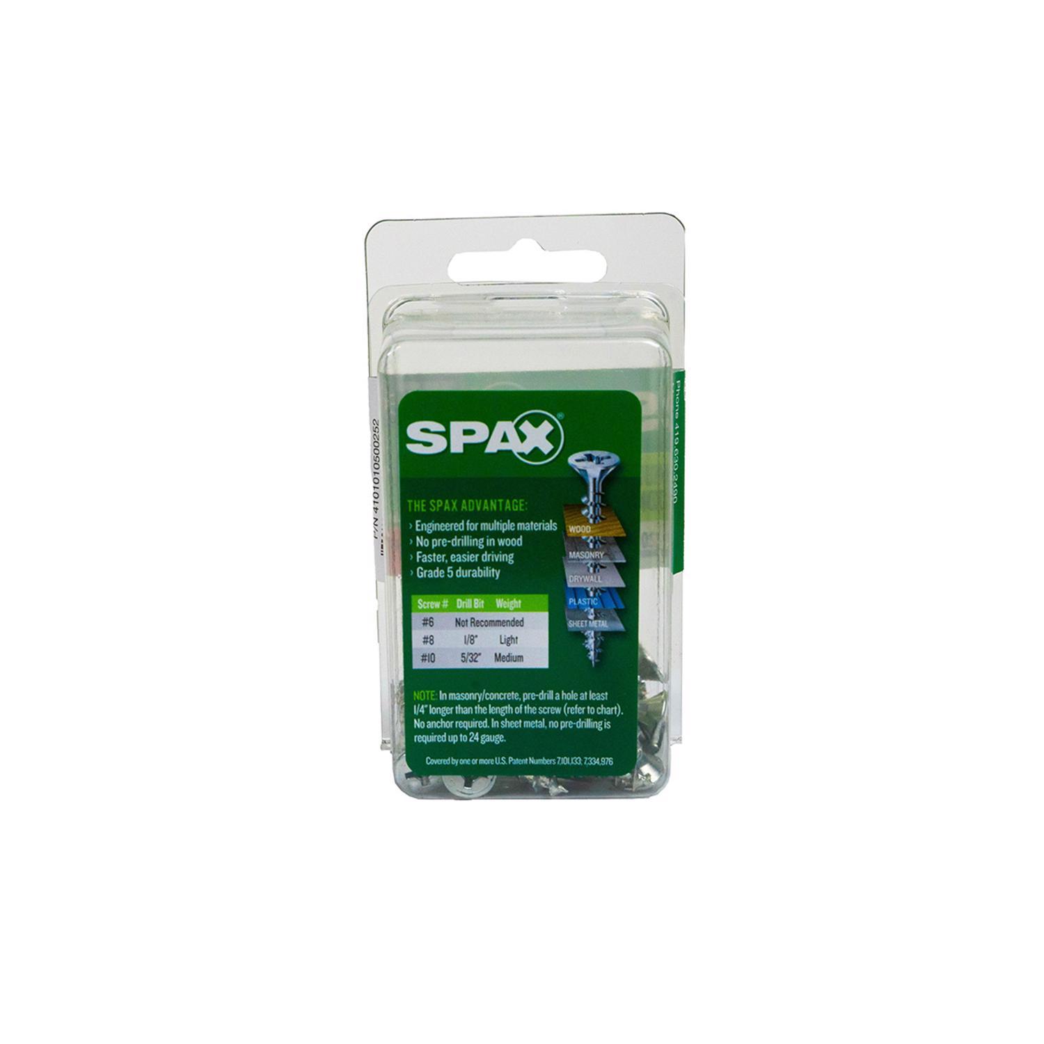 SPAX Multi-Material No. 10 Label X 1 in. L Unidrive Flat Head Serrated Construction Screws