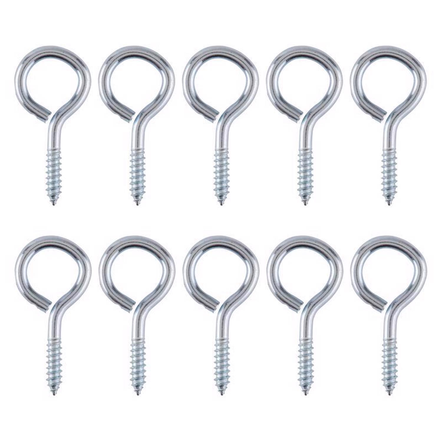 Ace 3/8 in. D X 1-3/16 in. L Zinc-Plated Steel Screw Eye 20 lb. cap. 10 pk