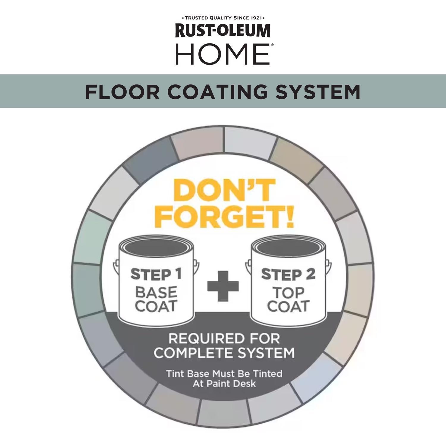 Rust-Oleum Home Floor Coating Ultra White Tint Base Water-Based Floor Coating Step 1 1 qt