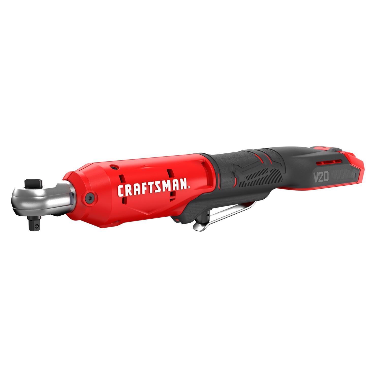 CRAFTSMAN V20 Versatrack 1/4 in. Brushed Cordless Ratchet Tool Only