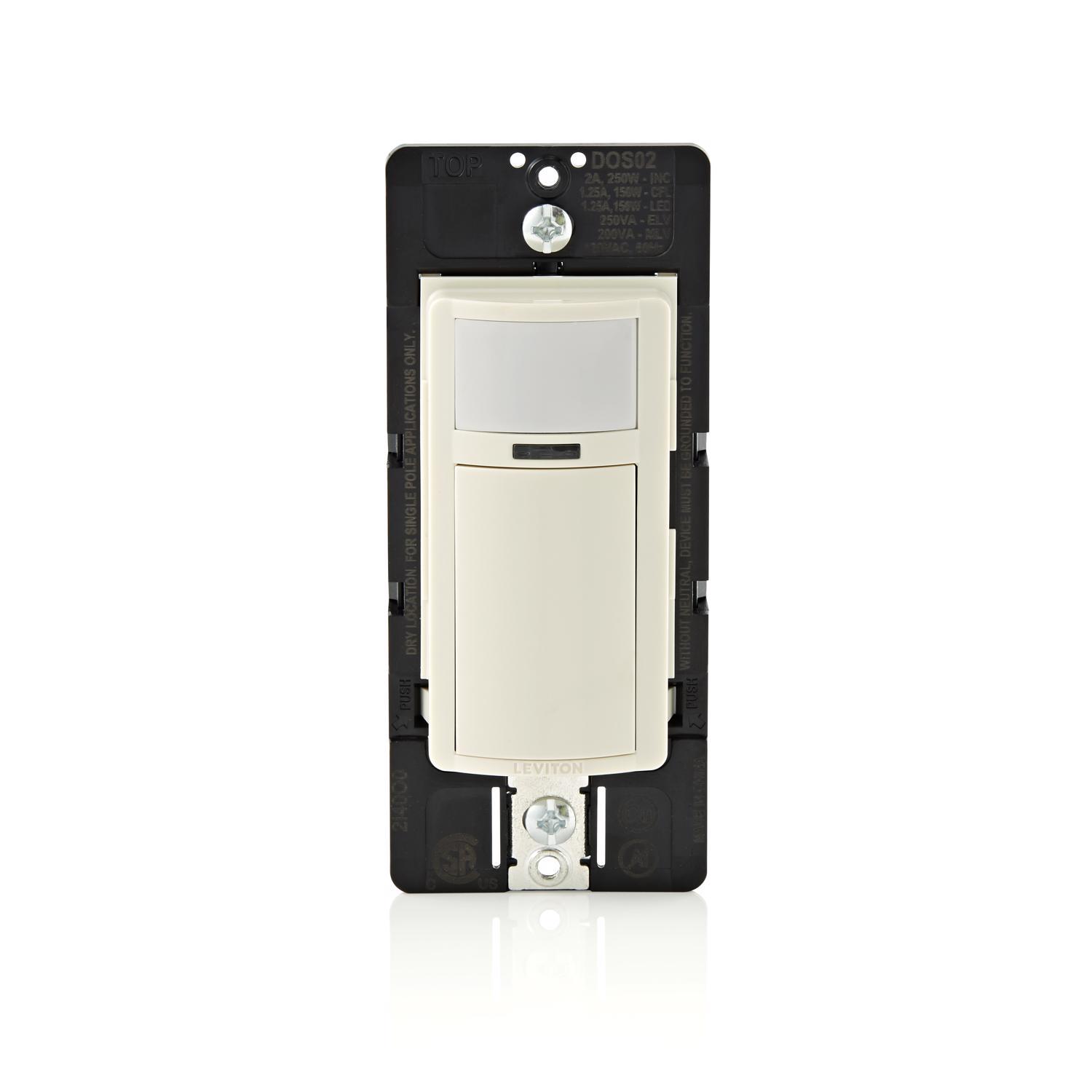 Leviton Decora 2.5 amps Single Pole Motion Sensor Switch Light Almond 1 pk