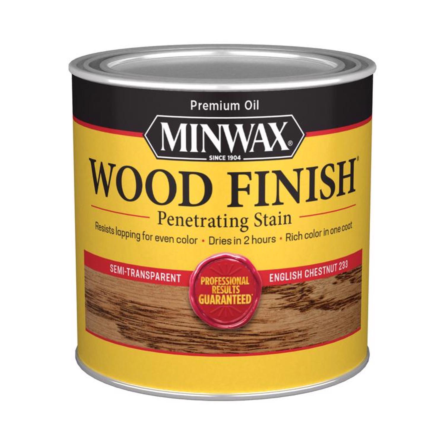 Minwax Wood Finish Semi-Transparent English Chestnut Oil-Based Penetrating Wood Stain 1/2 pt