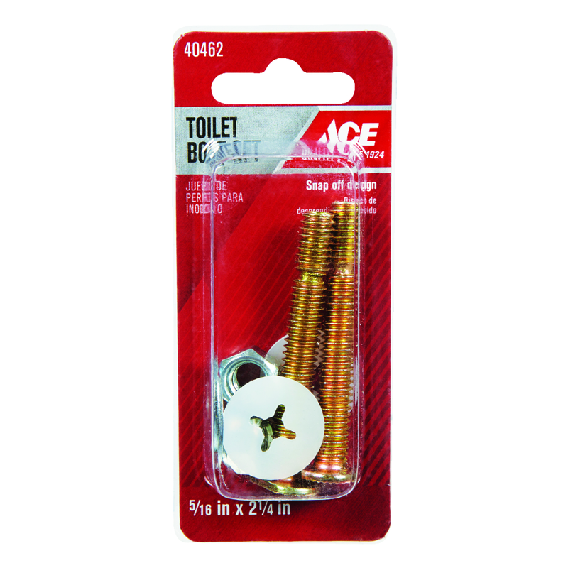 Ace Toilet Bolt Set Brass