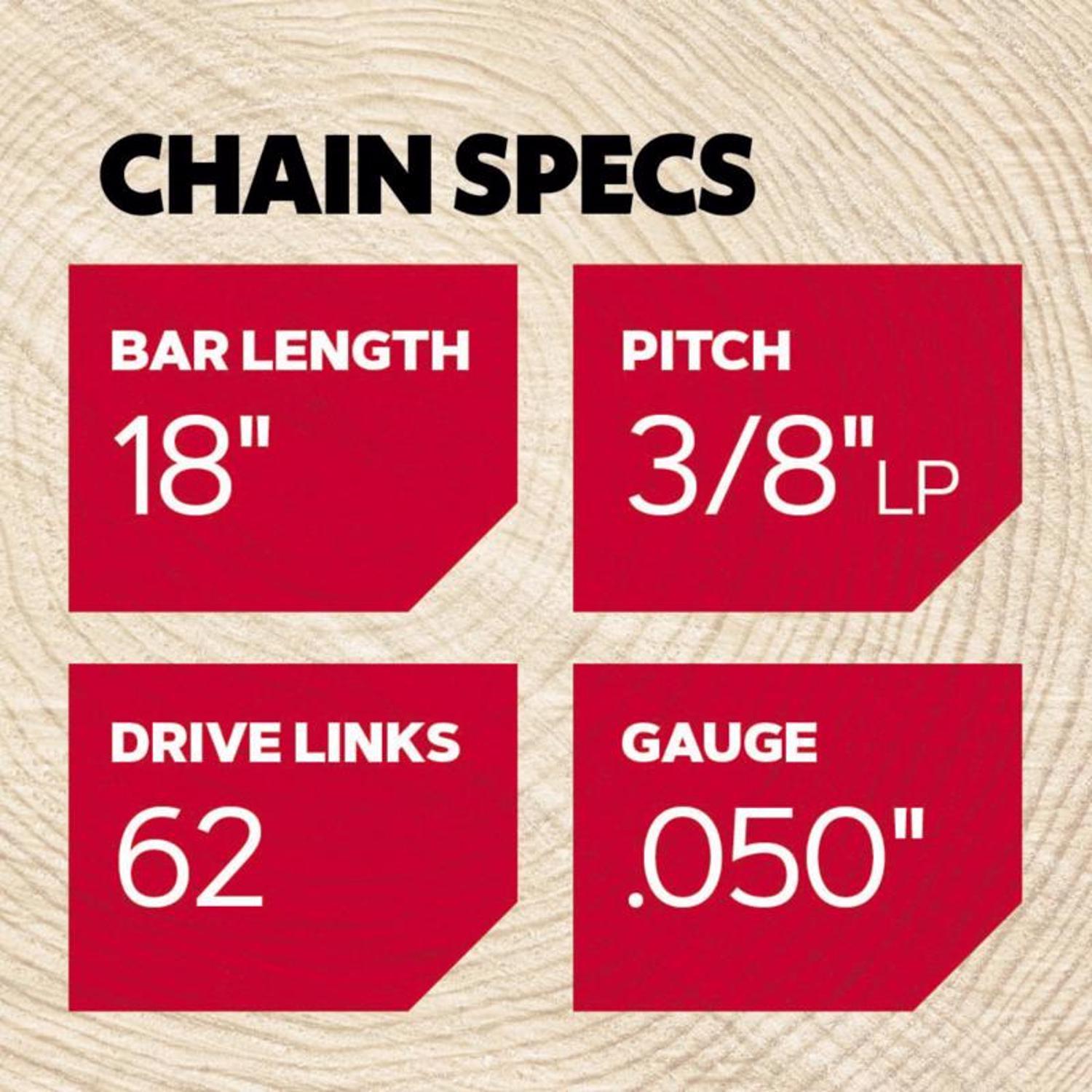 Oregon AdvanceCut 39272 18 in. Bar and Chain Combo 62 links