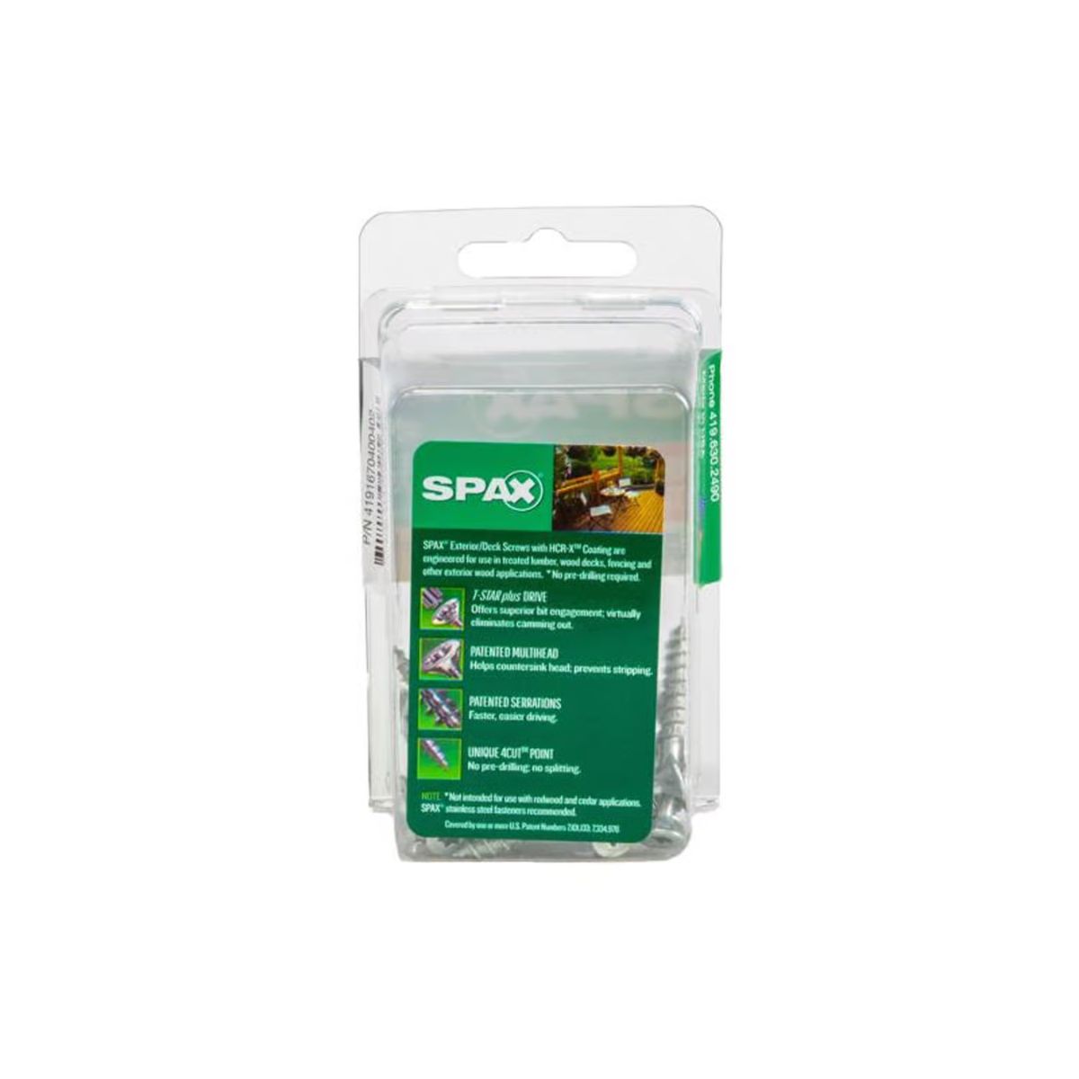 SPAX No. 8 in. x 1-1/2 in. L Gray Star Flat Head Deck Screws 25 Pack