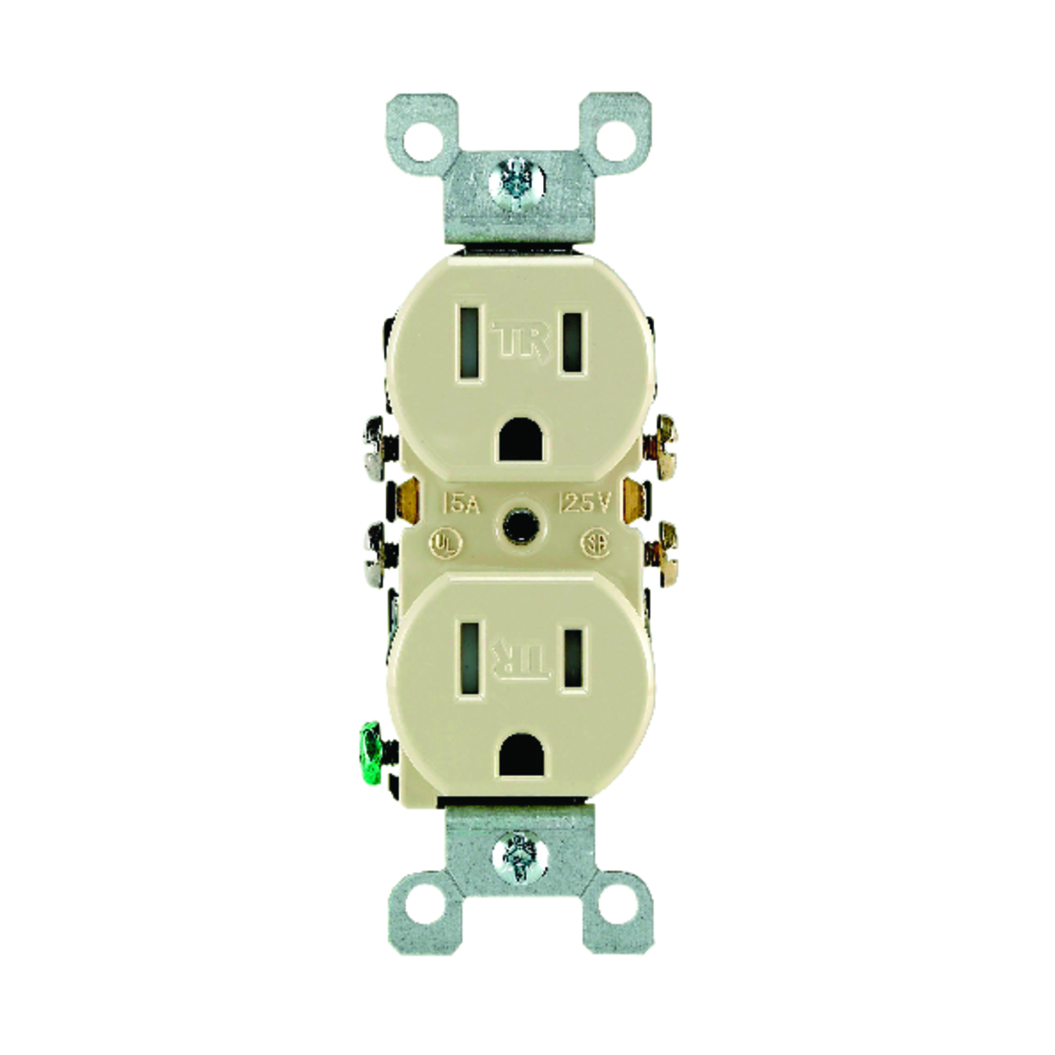 Leviton 15 amps 125 V Duplex Ivory Outlet 5-15R 10 pk
