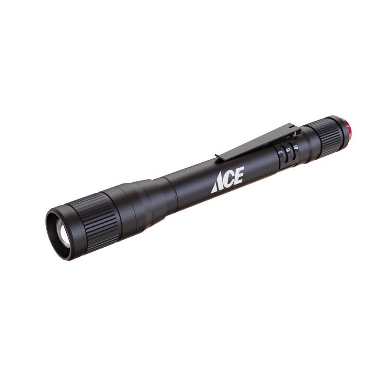 Ace 160 lm Black LED Pen Light AAA Battery