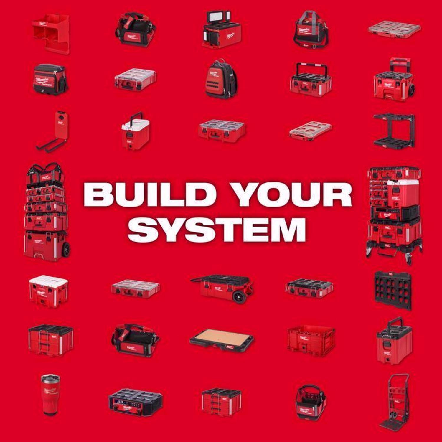 Milwaukee Packout Shop Storage Garage Organizer Large Parts Bin Set Red