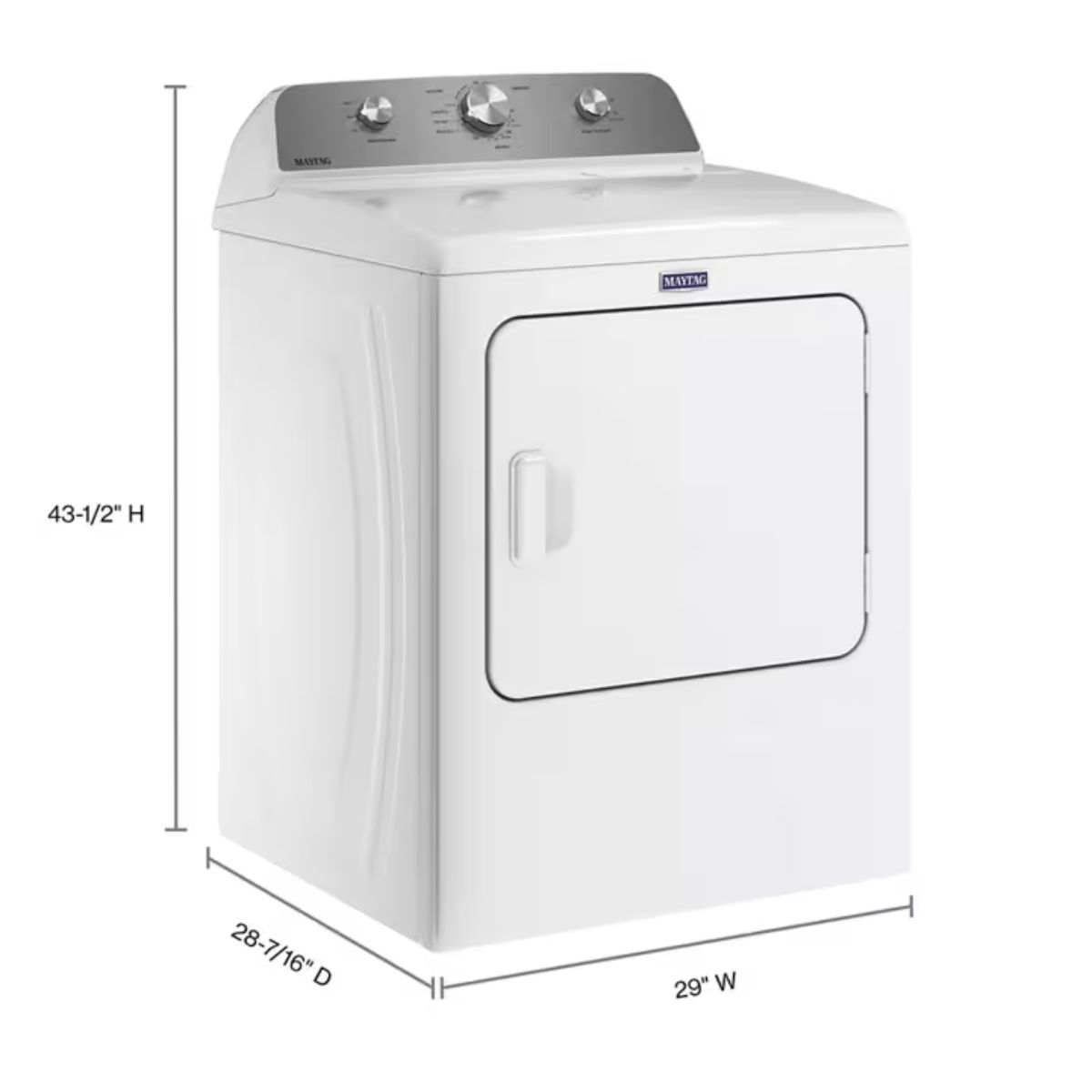 Maytag 7.0 Cu. Ft. Electric Dryer with Wrinkle Prevent White