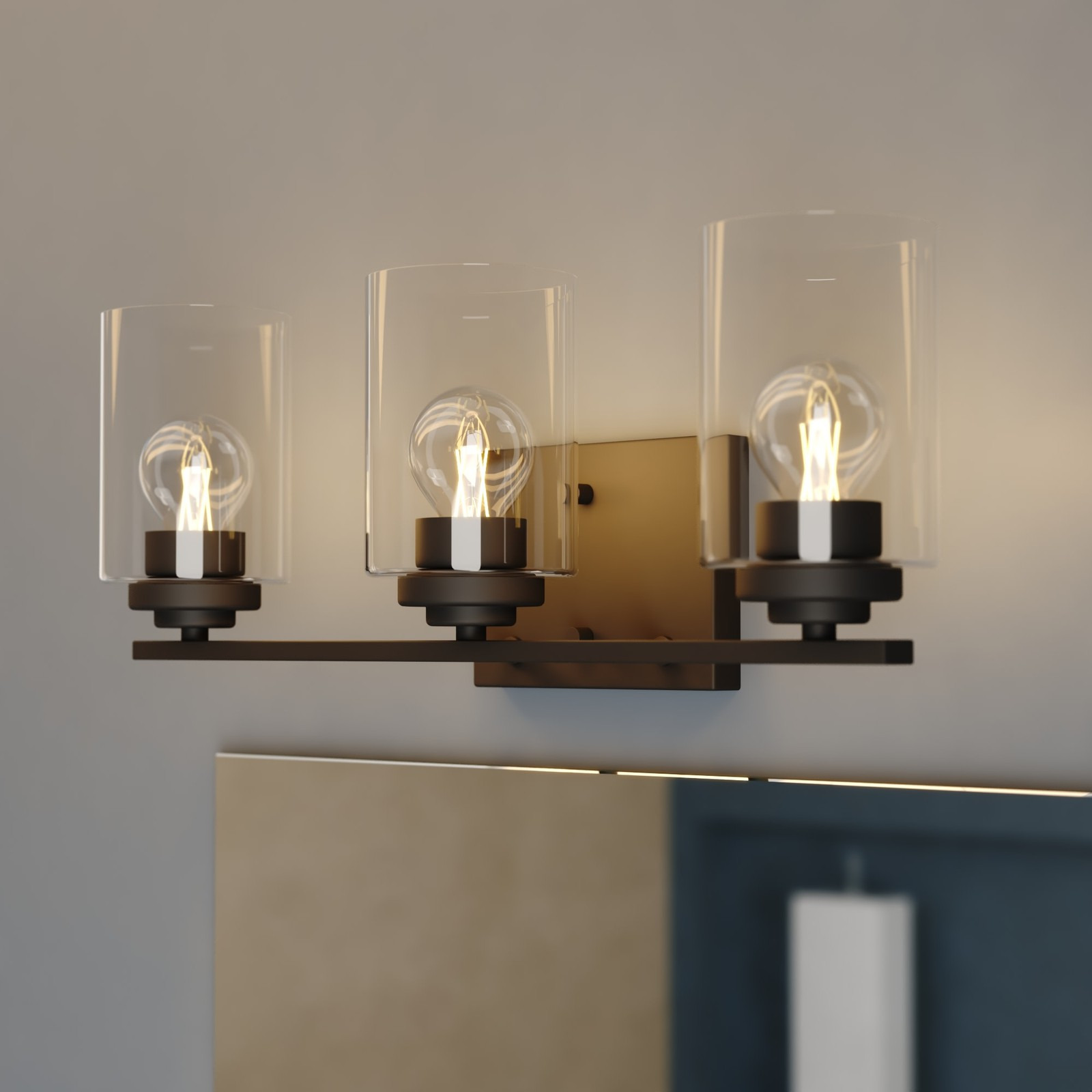 Vaxcel Lighting W0527 Park Ridge 3 Light 22 in.W Vanity Light - Black