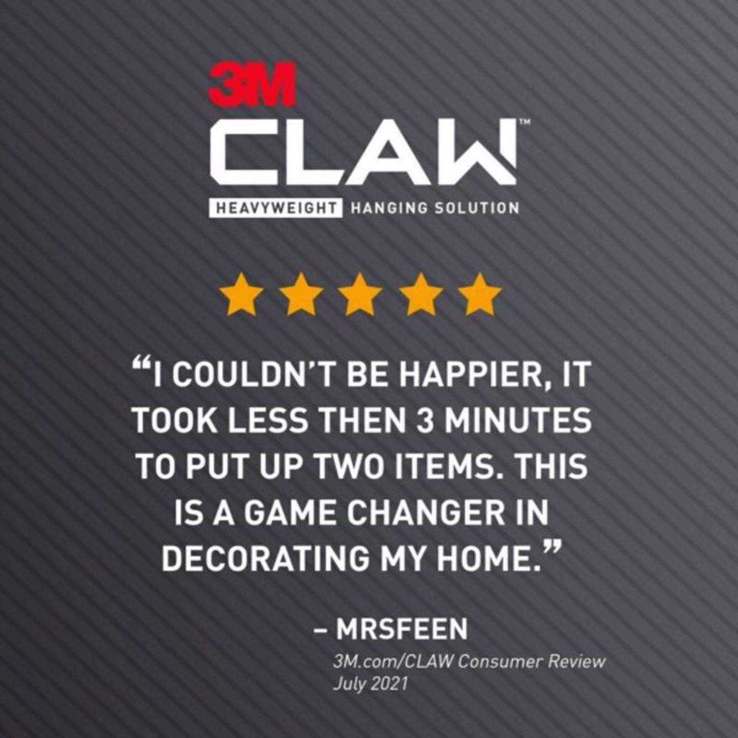 3M Claw Silver Drywall All Purpose Hanger 65 lb 2 pk