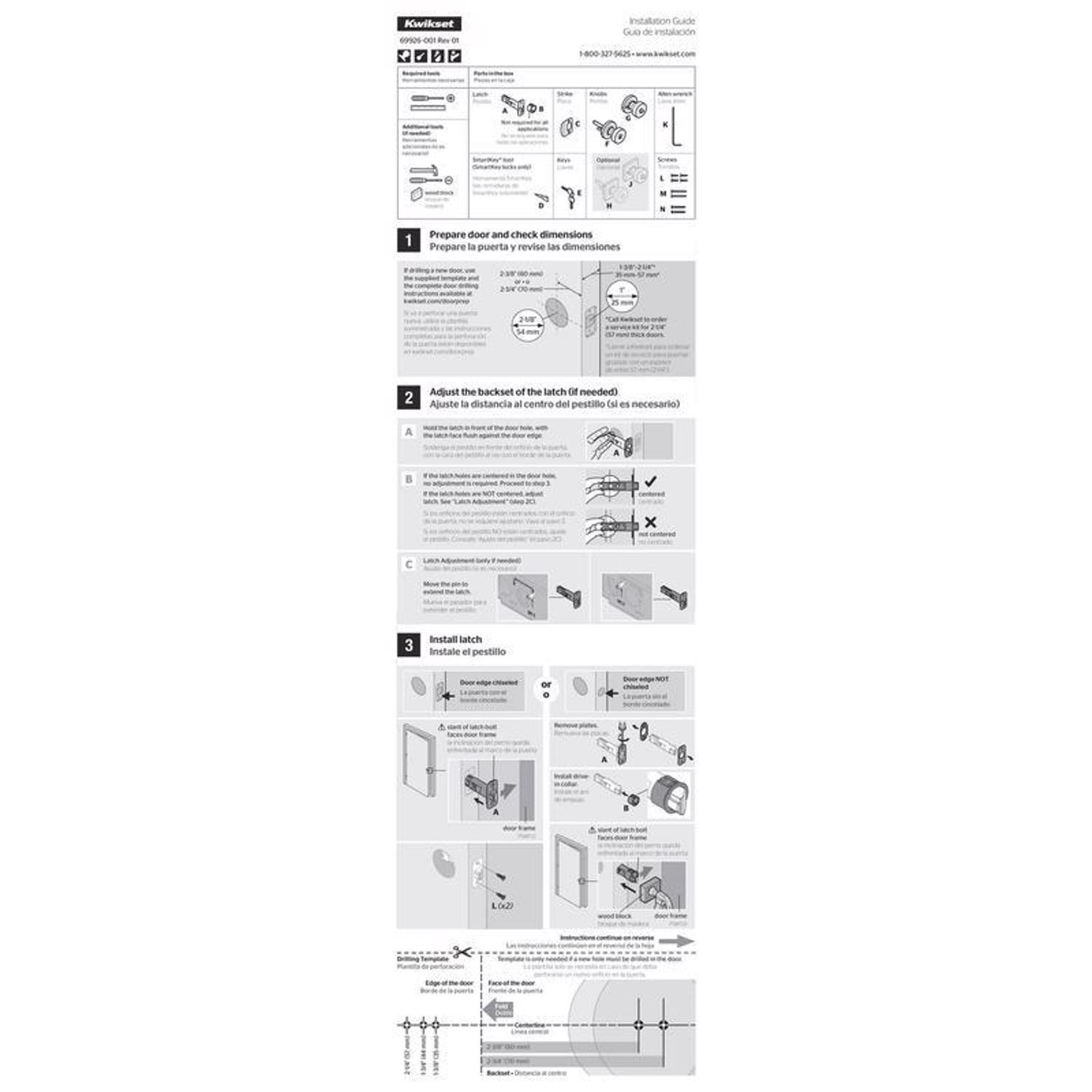 Kwikset Signature Series Pismo Iron Black Entry Door Knob KW1 2-1/4 in.
