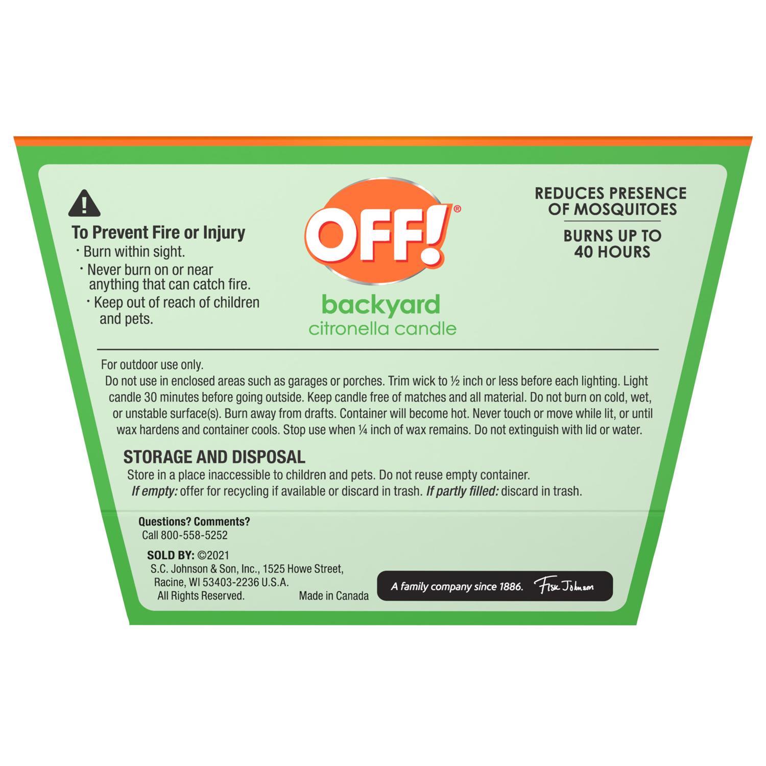 OFF! Citronella Candle Solid 18 oz