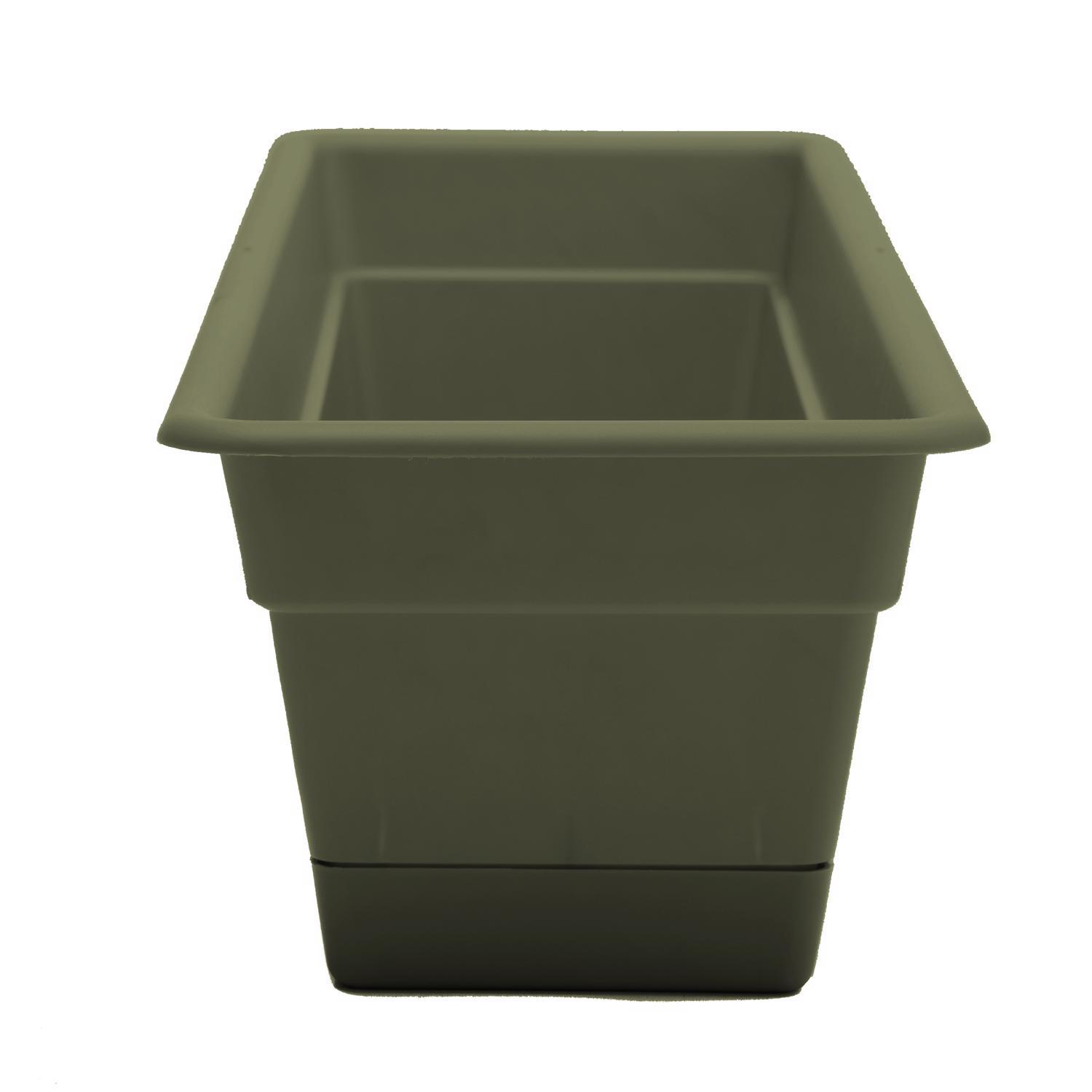 Bloem Dura Cotta 5.75 in. H X 18 in. W X 7.5 in. D Plastic Window Box Living Green
