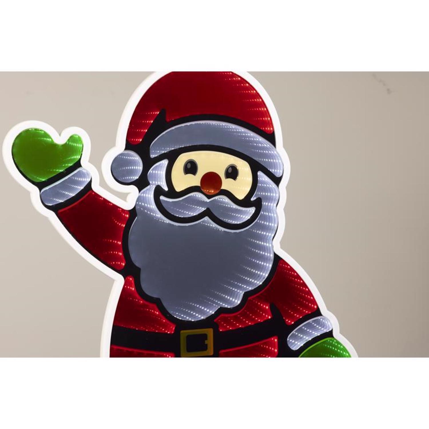 Celebrations LED Infinity Santa 30 in. Yard Decor