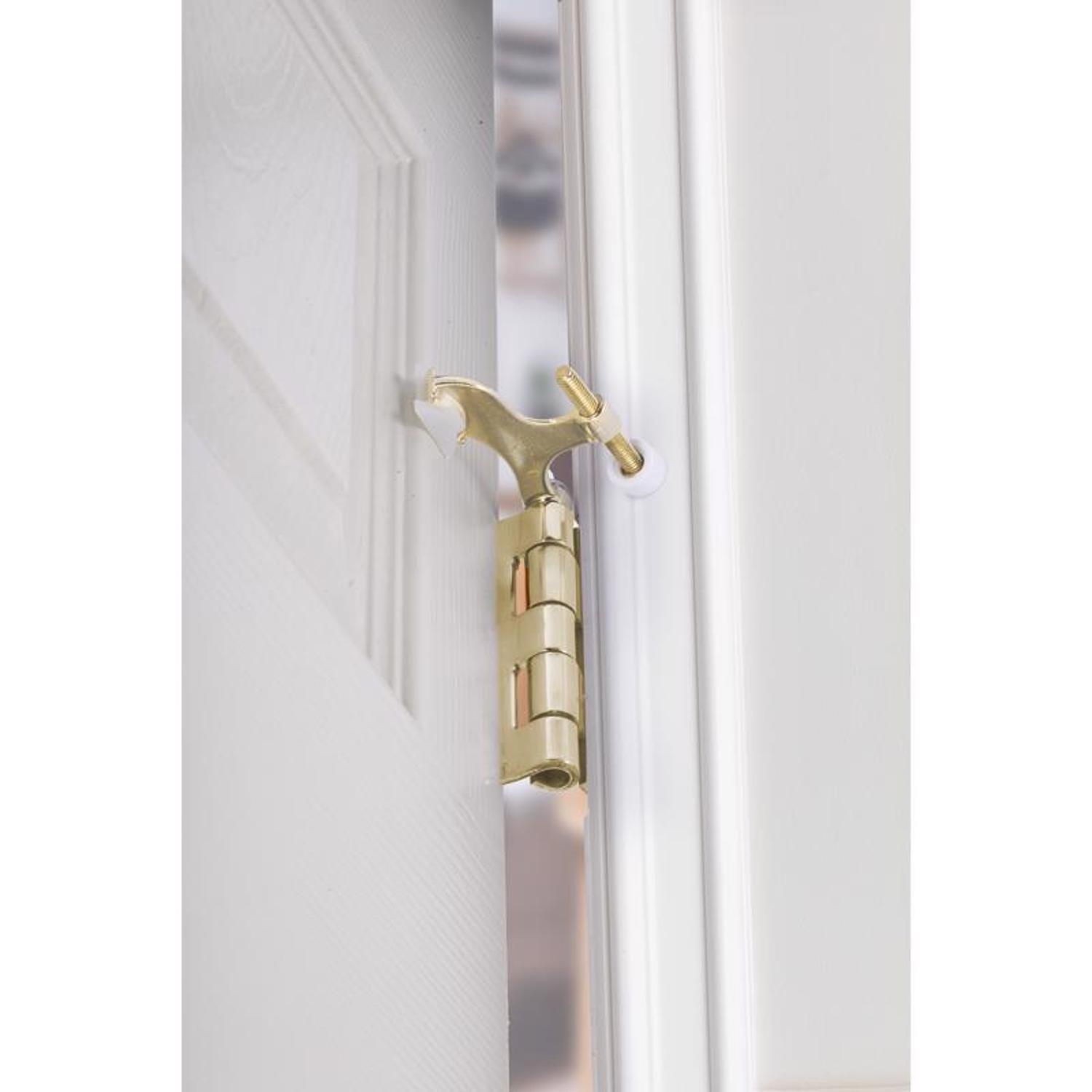 Ace Metal Bright Gold Hinge Pin Door Stop Mounts to door 0 in.