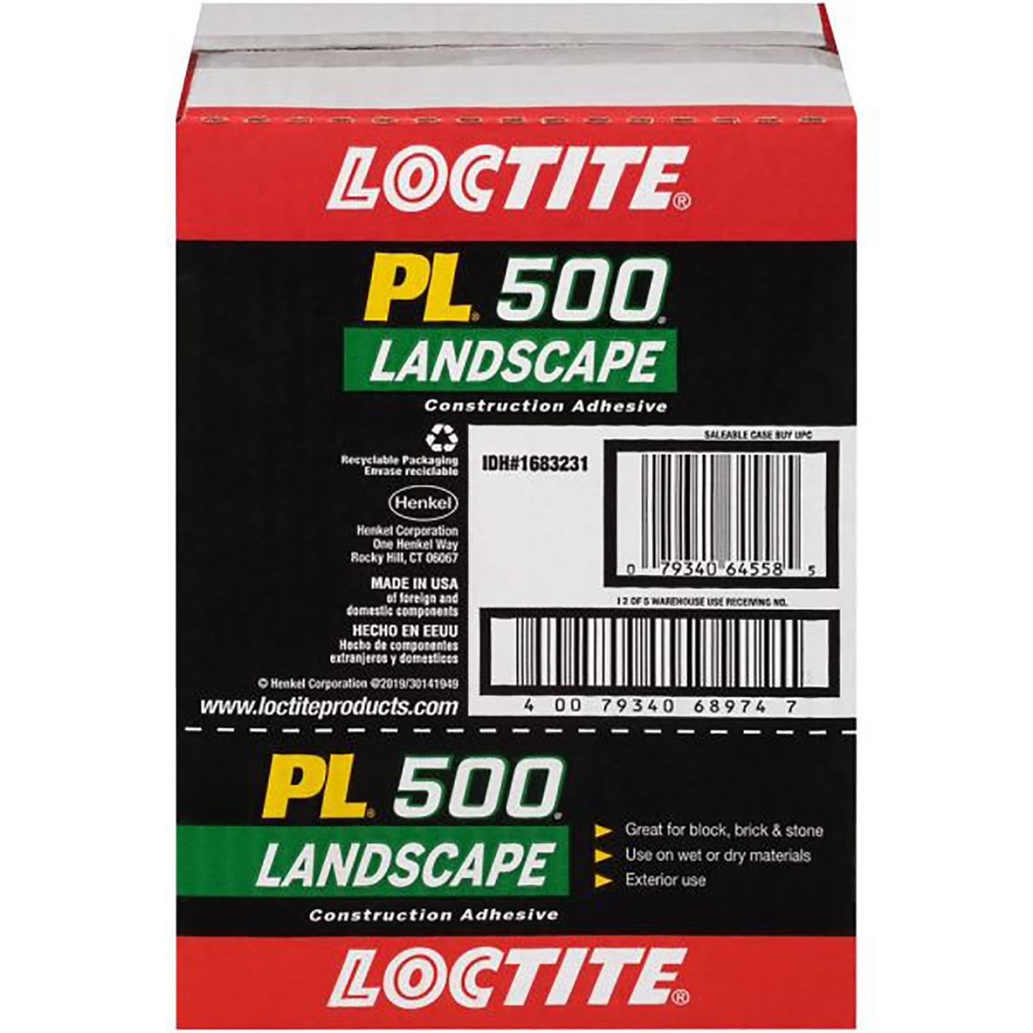 Loctite PL 500 Landscape Block Synthetic Rubber Construction Adhesive