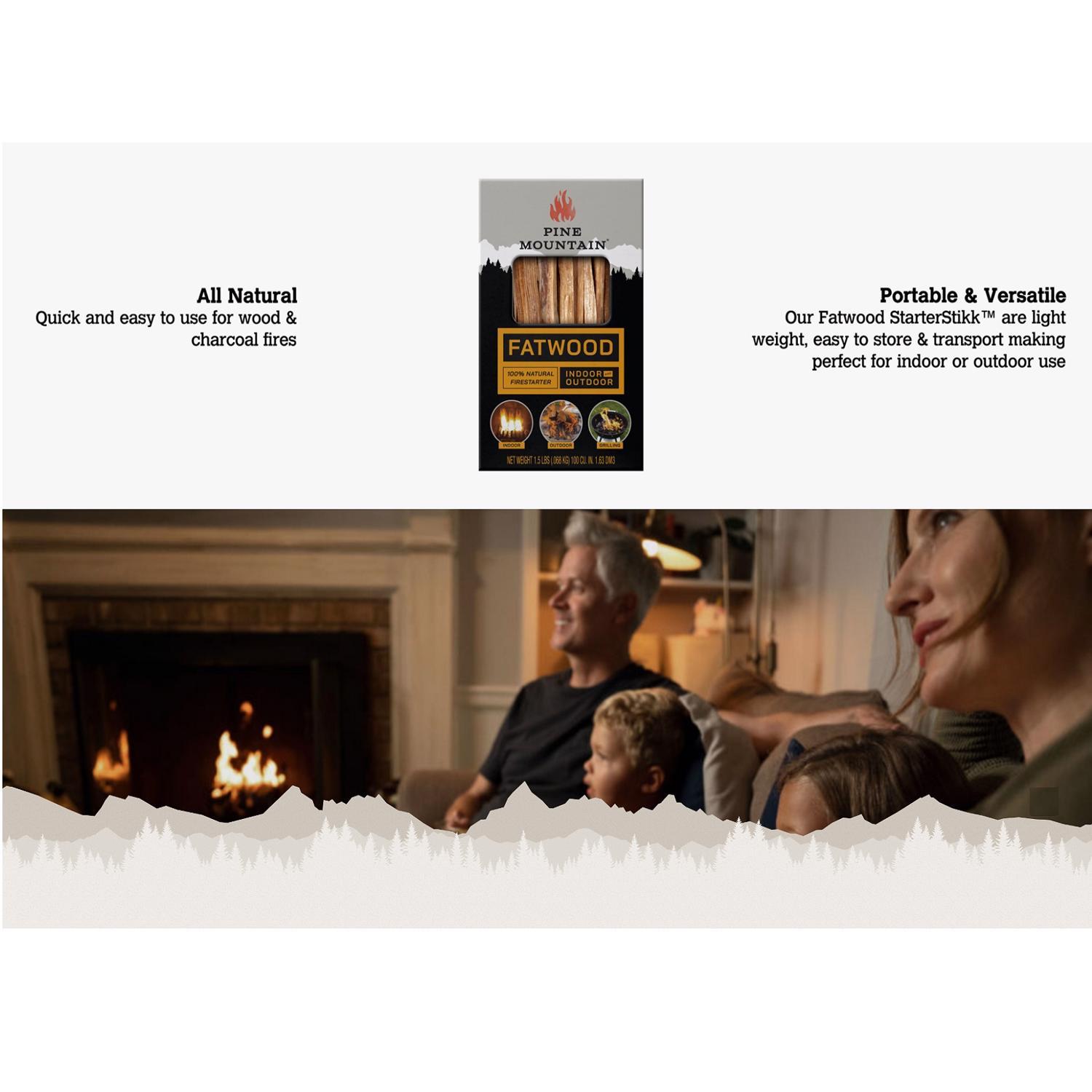 Pine Mountain Starter Stikk Fatwood Fire Starter 30 min 1.5 lb