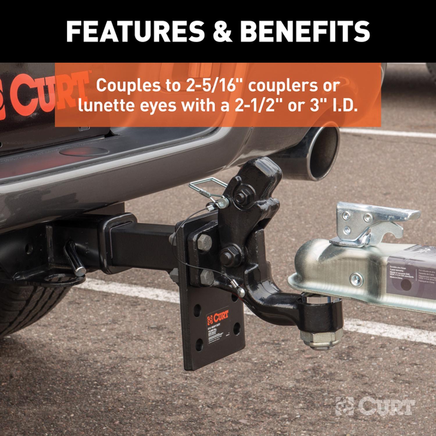 CURT 16000 lb. cap. 2.31 in. Ball and Pintle Hitch