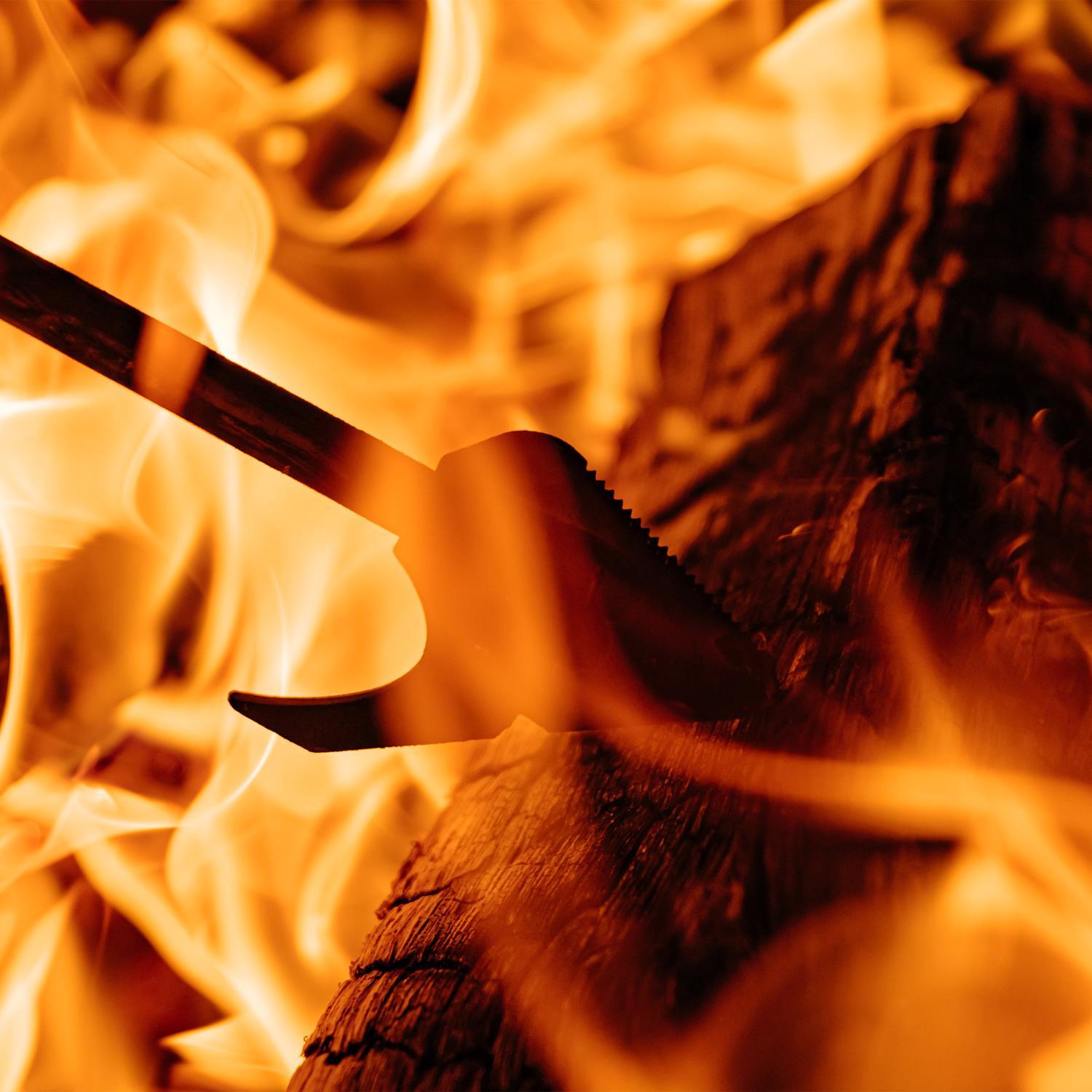 Breeo 304 Fire Poker Stainless Steel Log Grabber and Poker 40 in. H X 2 in. W X 40 in. D