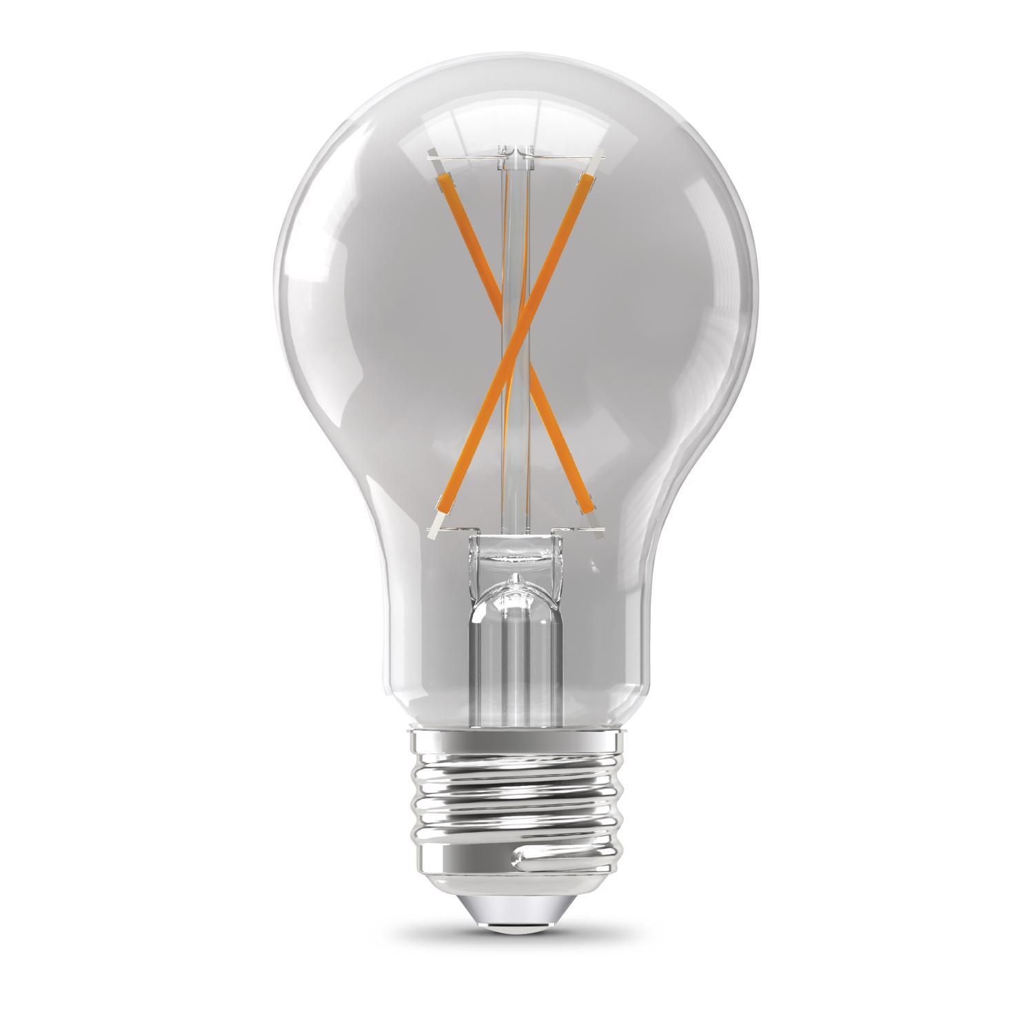 Feit Enhance A19 E26 (Medium) Filament LED Bulb Soft White 40 Watt Equivalence 4 pk