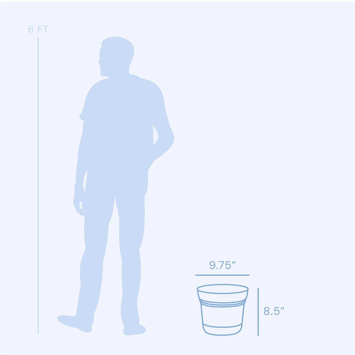 Bloem Saturn 8.5 in. H X 9.75 in. W Plastic Traditional Planter Bermuda Teal