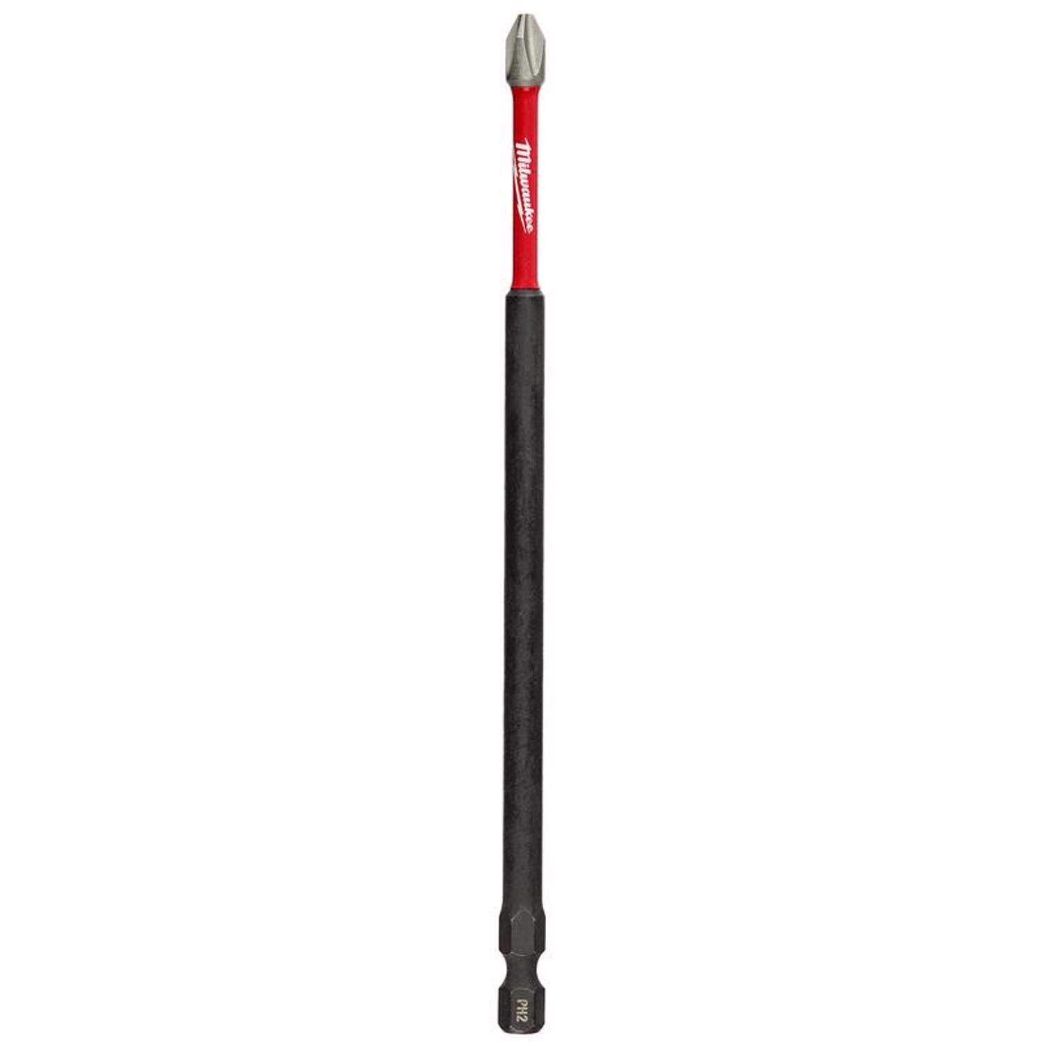Milwaukee Shockwave Phillips #2 X 6 in. L Screwdriver Bit Steel 1 pc
