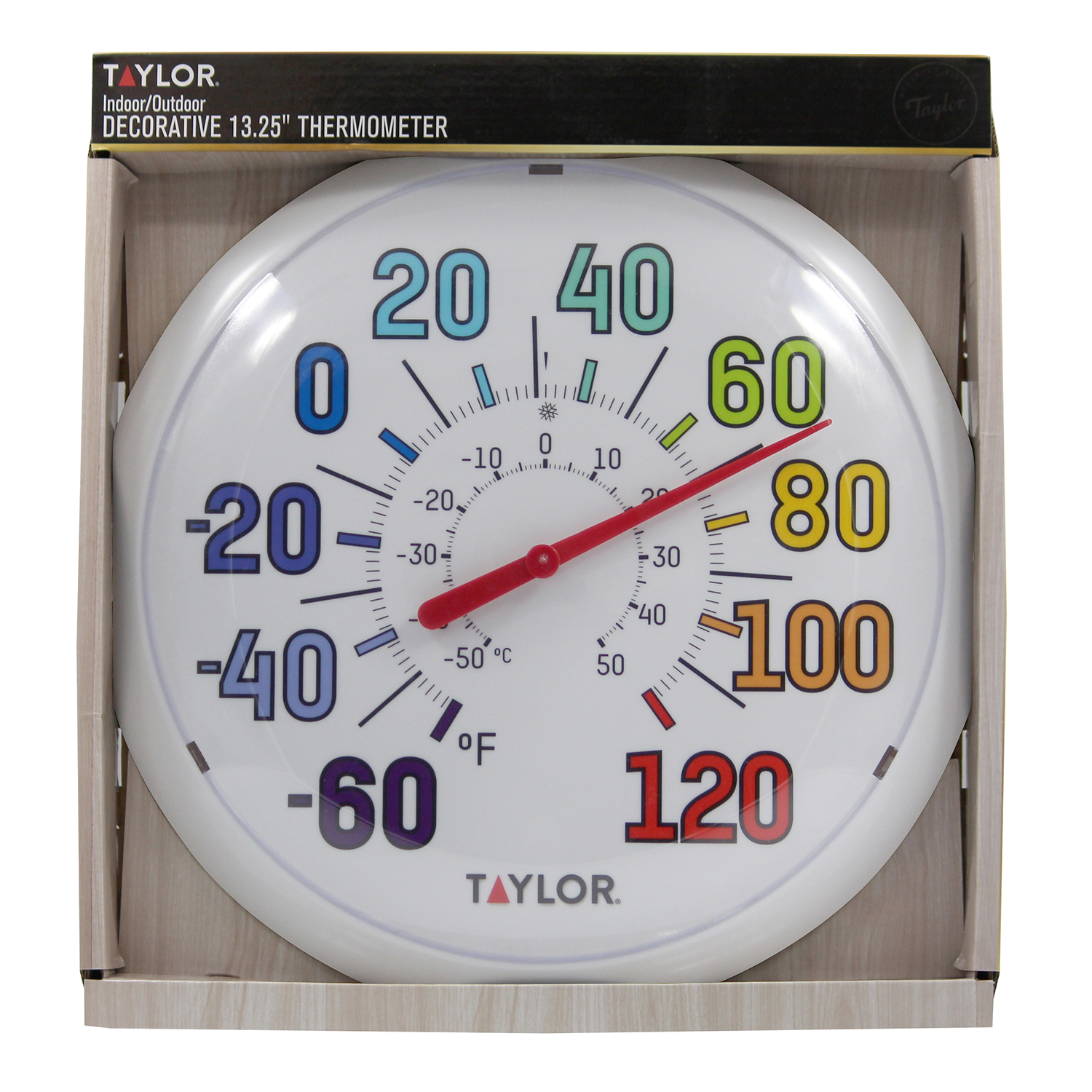 Taylor Decorative Dial Thermometer Plastic Multicolored 13.25 in ...